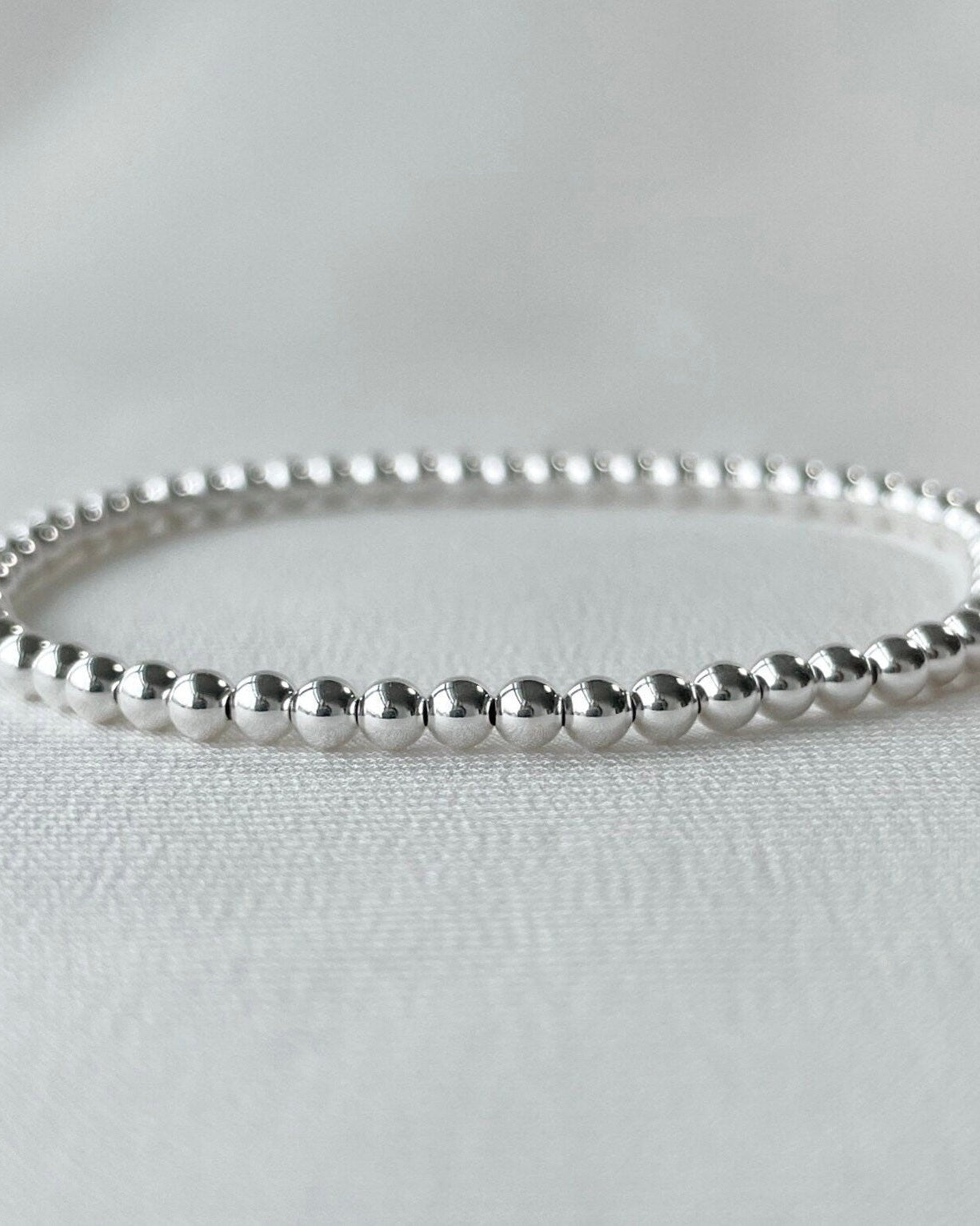 Gold Beaded Bracelet 3mm Hannah May Jewelry