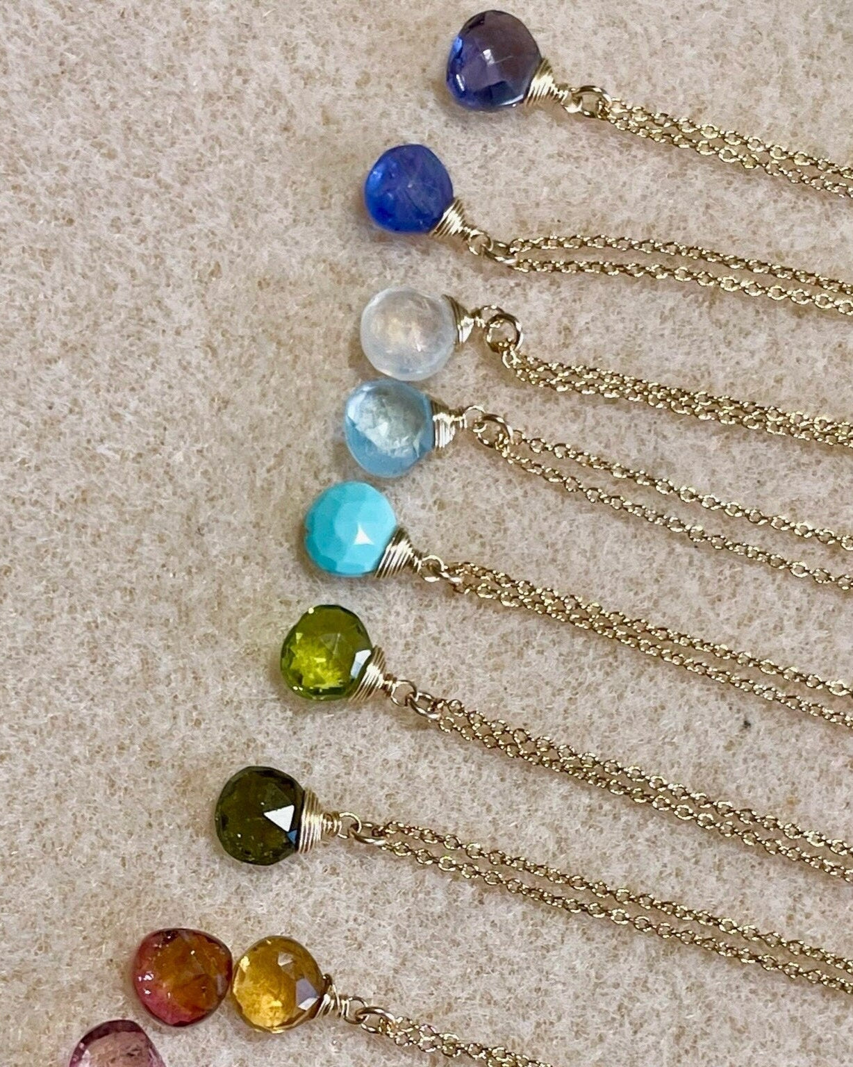 Blue Topaz Necklace, December Birthstone Hannah May Jewelry