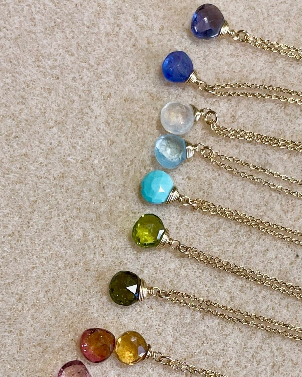 Blue Topaz Necklace, December Birthstone Hannah May Jewelry