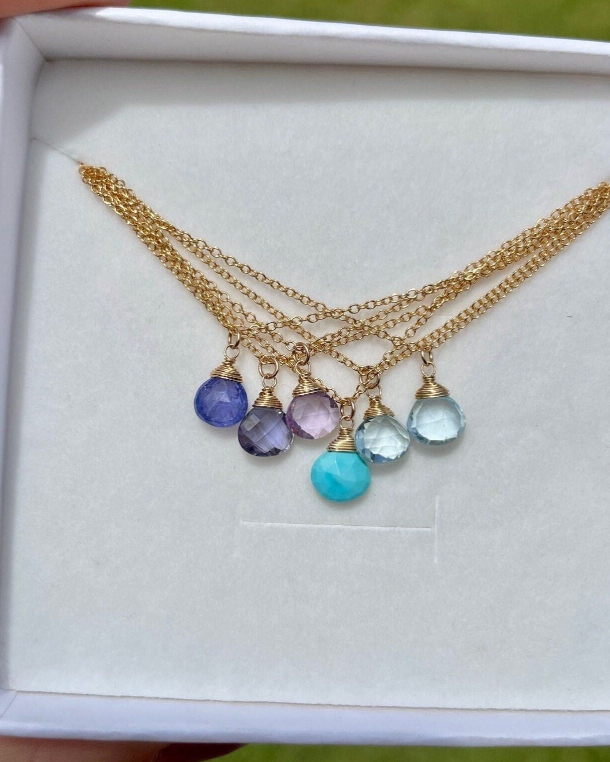 Tanzanite Necklace, December Birthstone Hannah May Jewelry