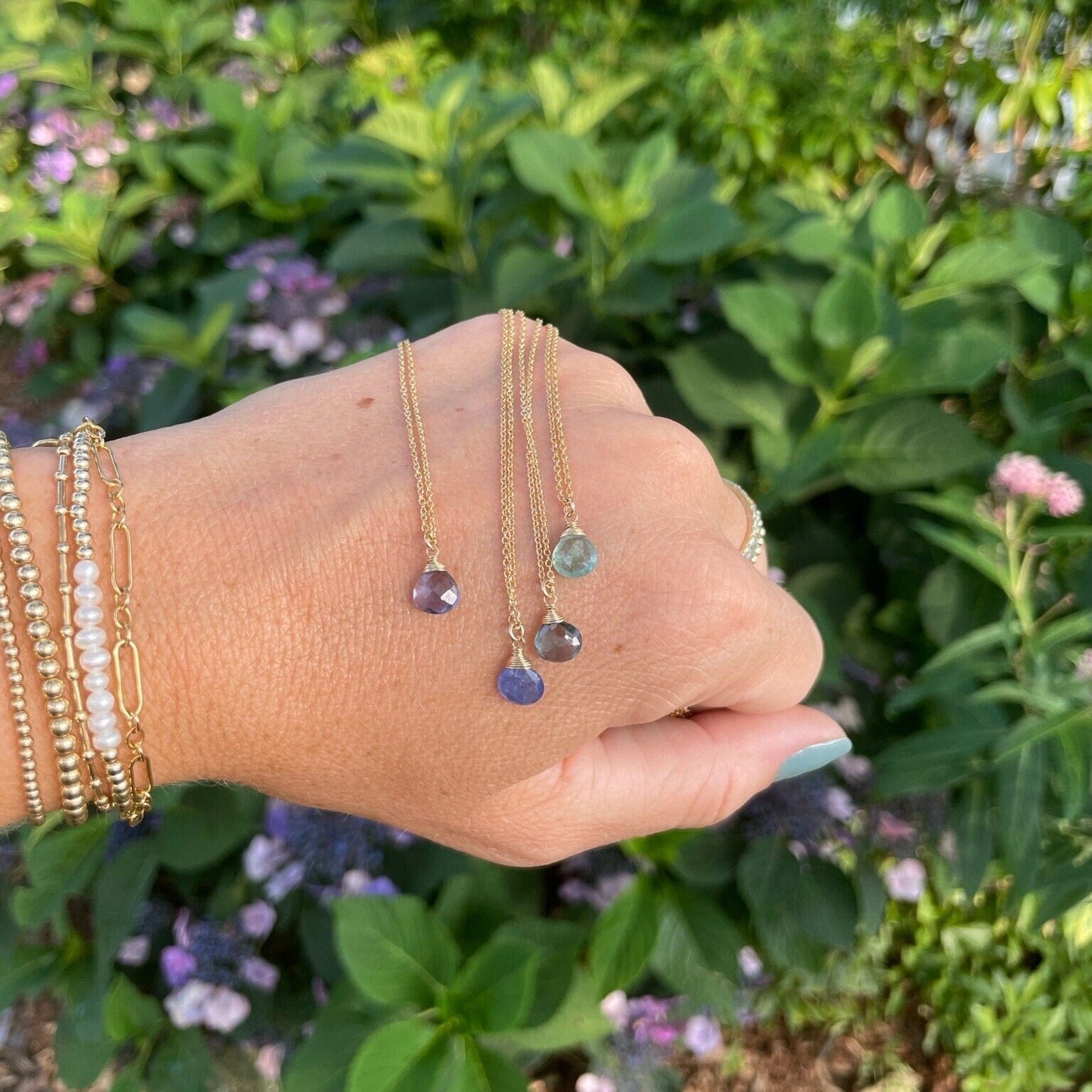 Tanzanite Necklace, December Birthstone Hannah May Jewelry