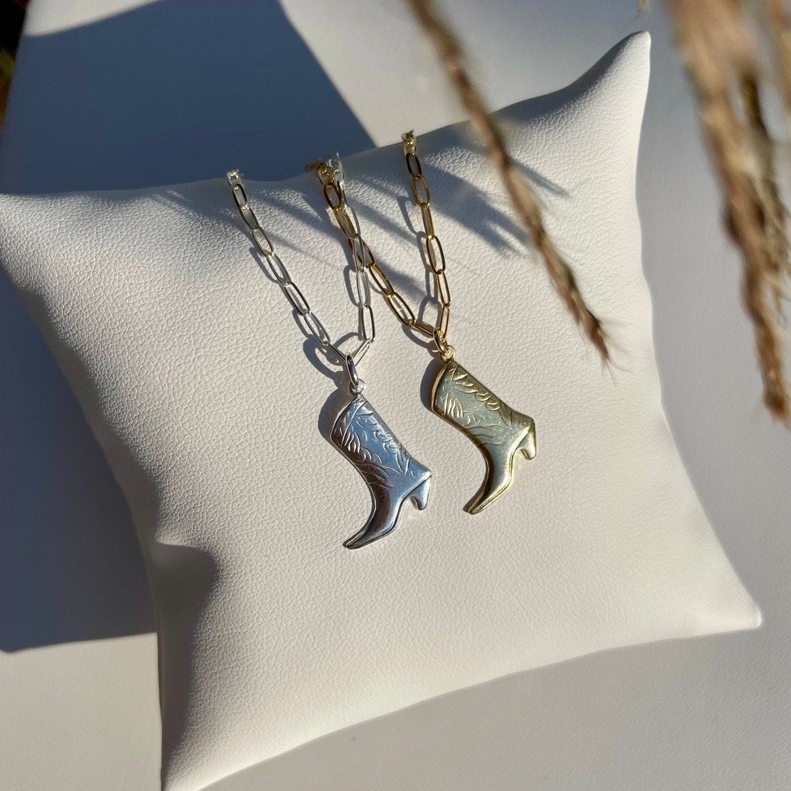 Cowboy Boot Charm Necklace Hannah May Jewelry