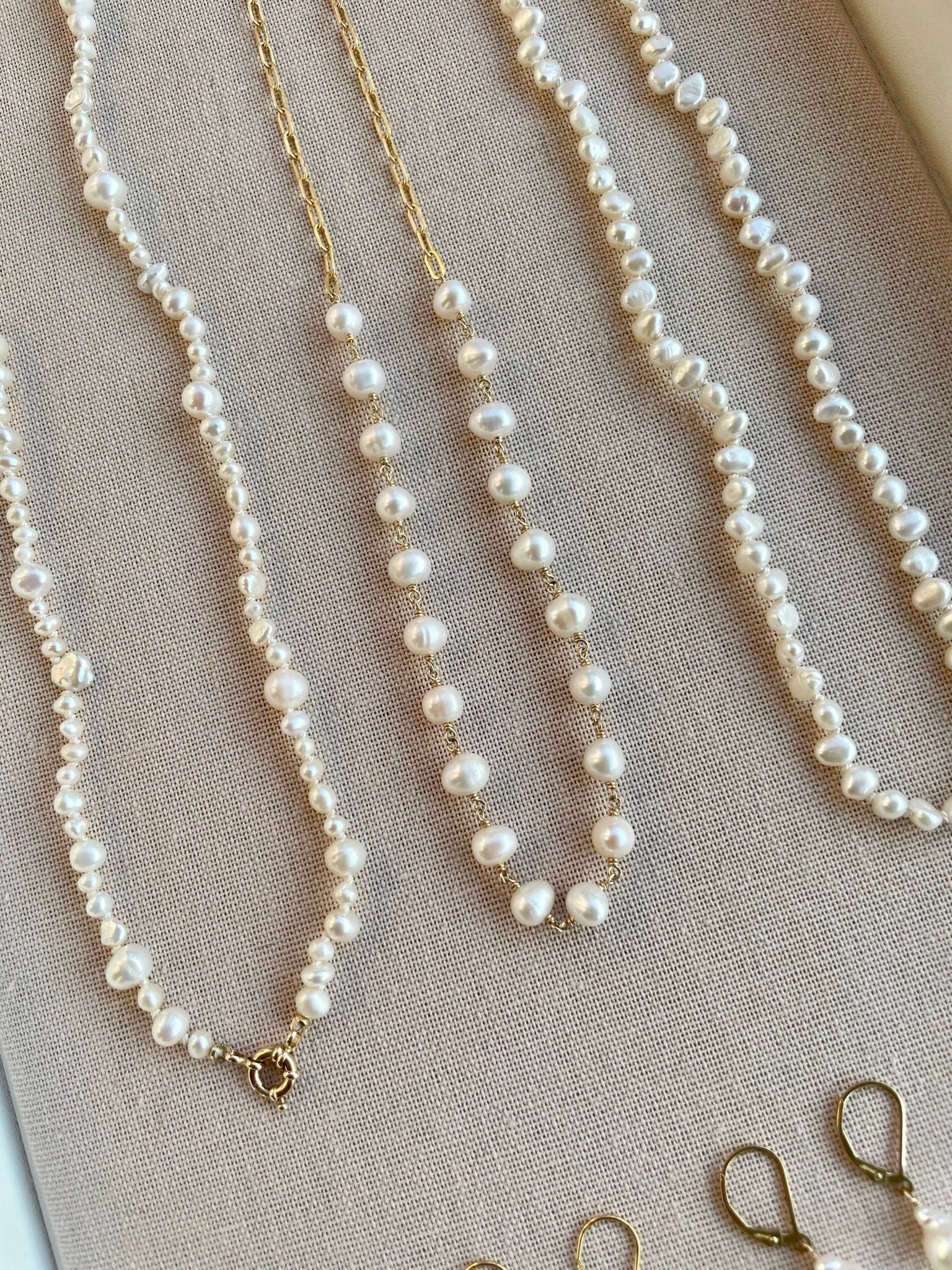 Pearl Chain Link Necklace Hannah May Jewelry