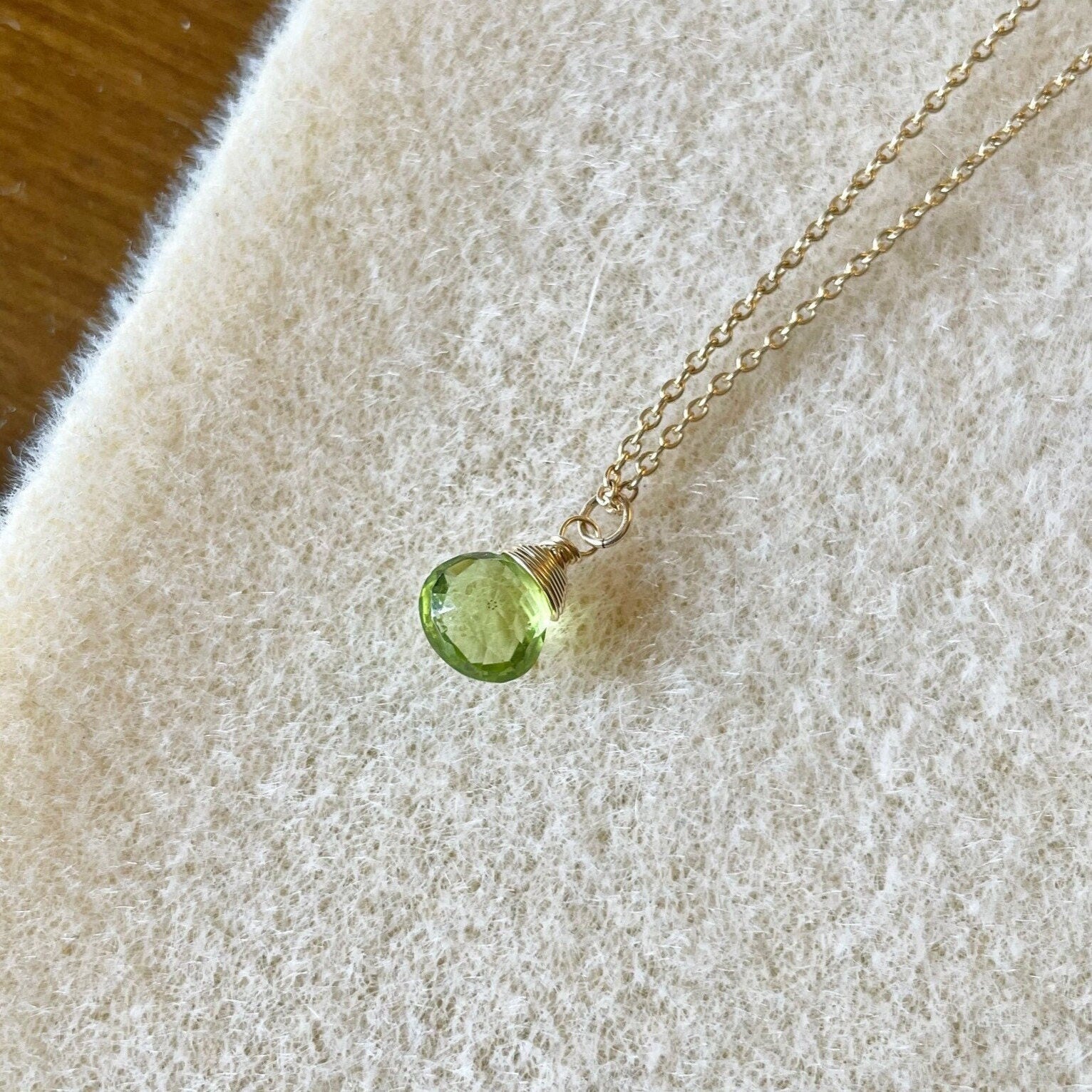 Peridot Necklace, August Birthstone Hannah May Jewelry