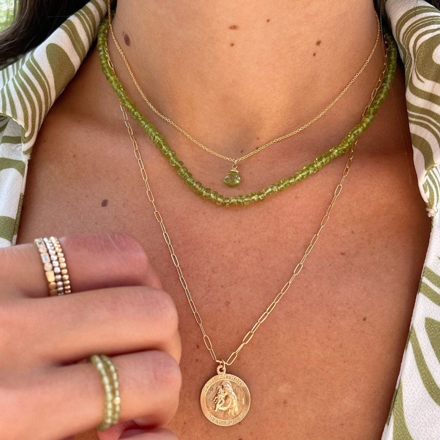 Peridot Necklace, August Birthstone Hannah May Jewelry