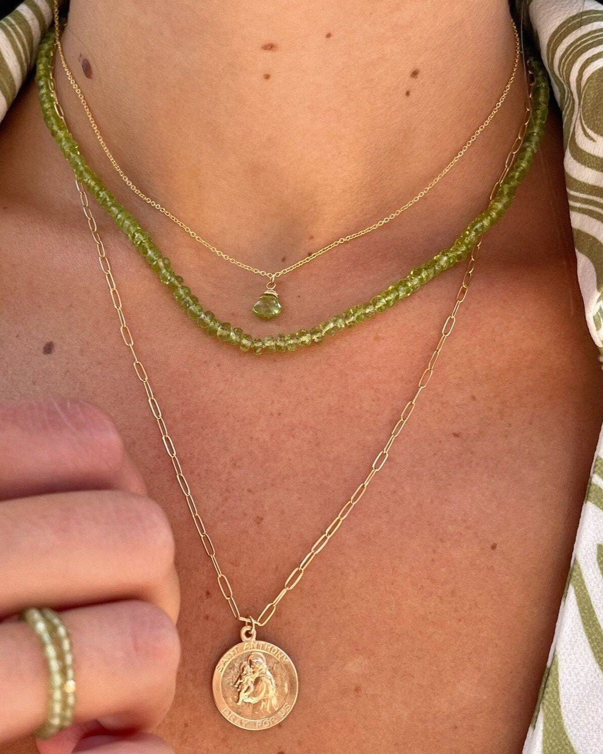 Peridot Necklace, August Birthstone Hannah May Jewelry