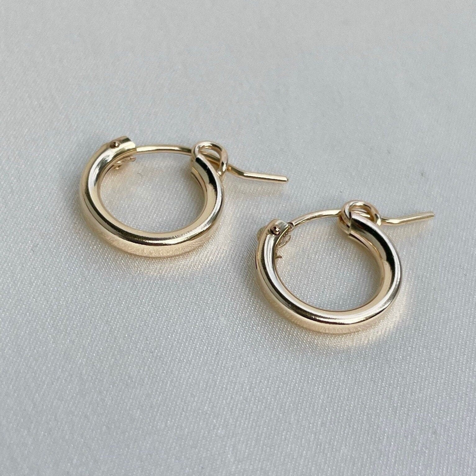 Gold Hoop Earrings – 14k Gold-Filled or Sterling Silver, Waterproof, 12mm, 18mm Hannah May Jewelry
