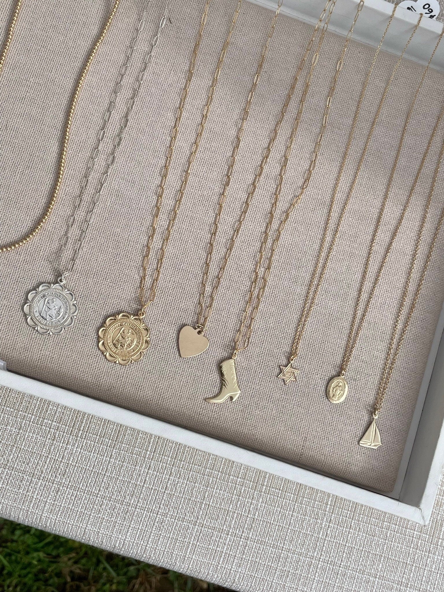 Gold Heart Charm Necklace Hannah May Jewelry