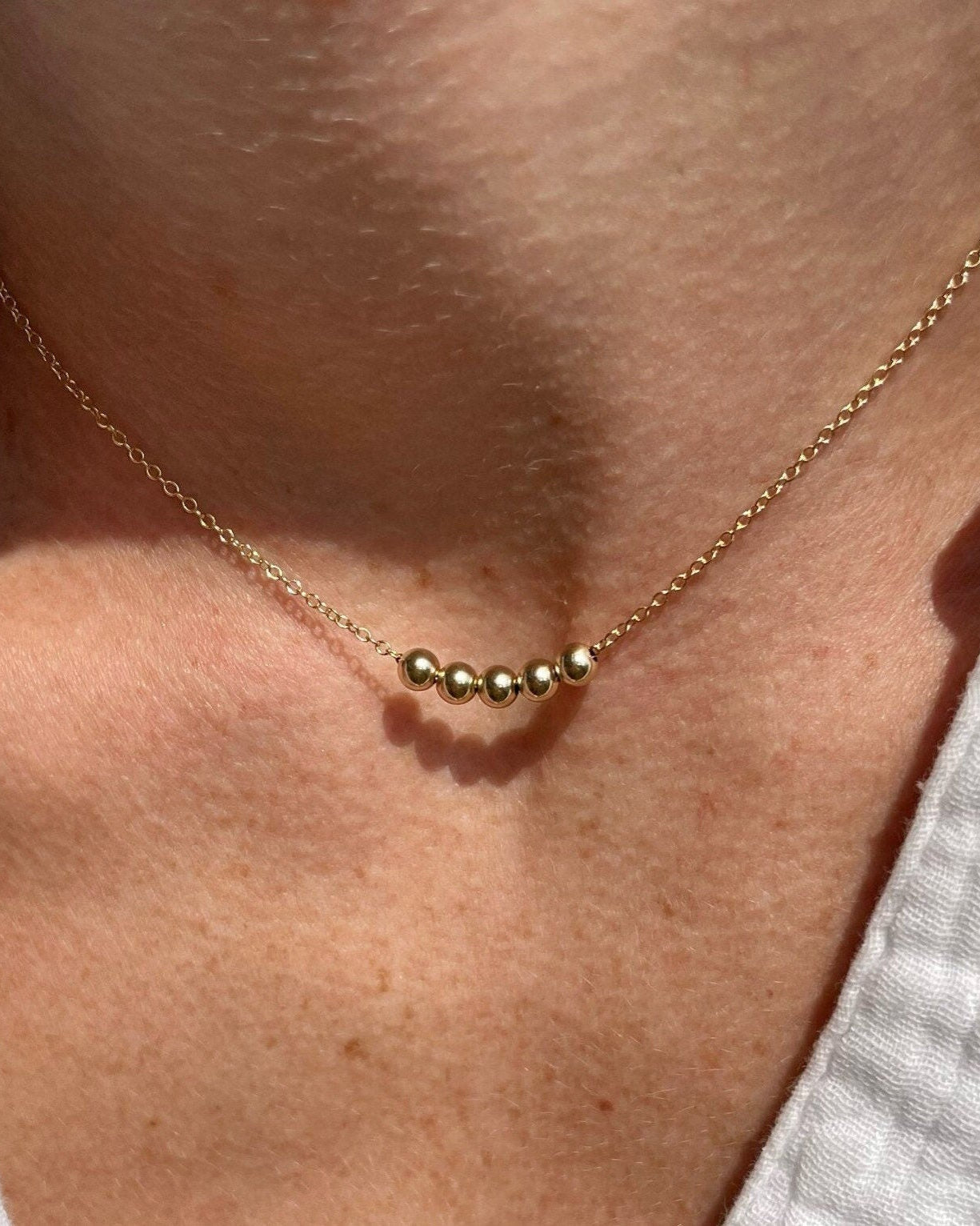 Gold Chain Necklace, Fidget Necklace, Layering Necklace Hannah May Jewelry