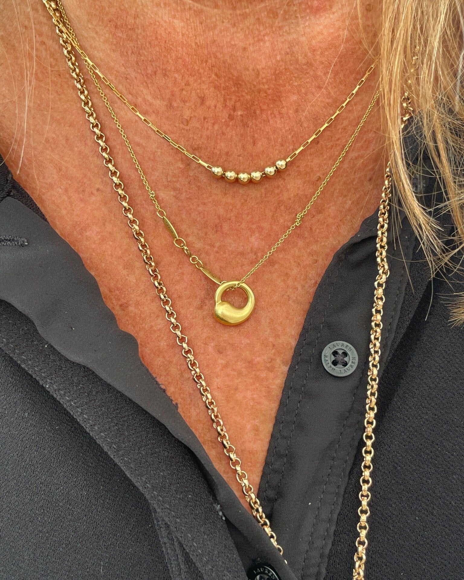 Gold Chain Necklace, Fidget Necklace, Layering Necklace Hannah May Jewelry