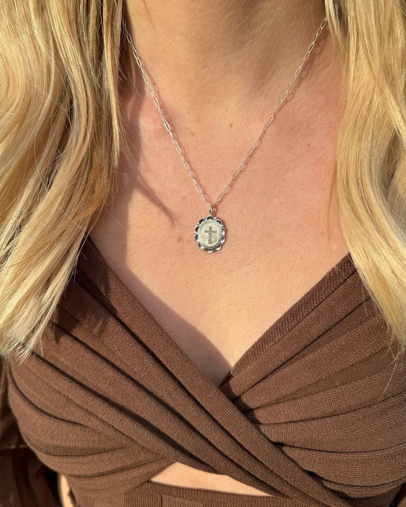 Charm Necklace with Cross Hannah May Jewelry