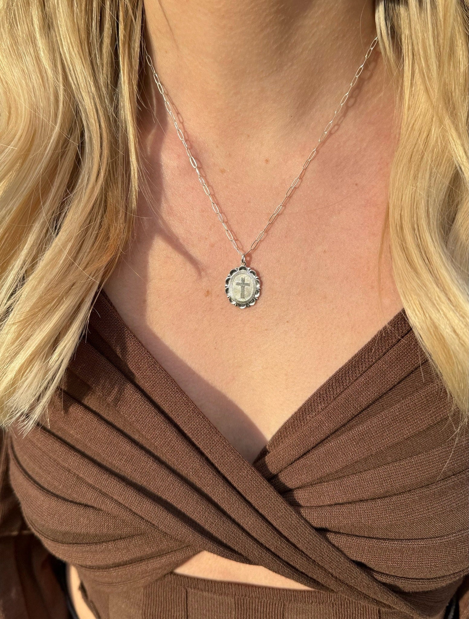 Charm Necklace with Cross Hannah May Jewelry