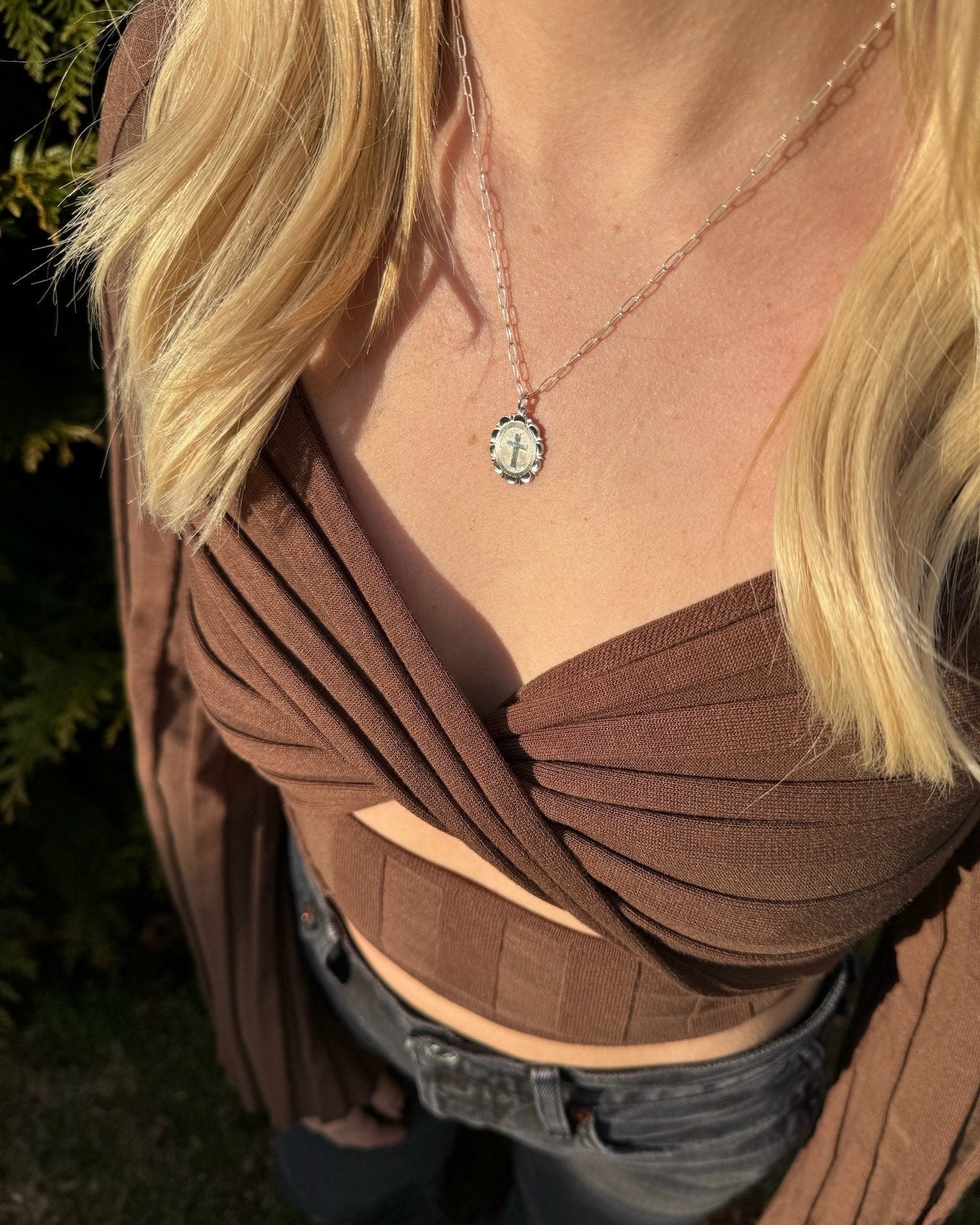 Charm Necklace with Cross Hannah May Jewelry