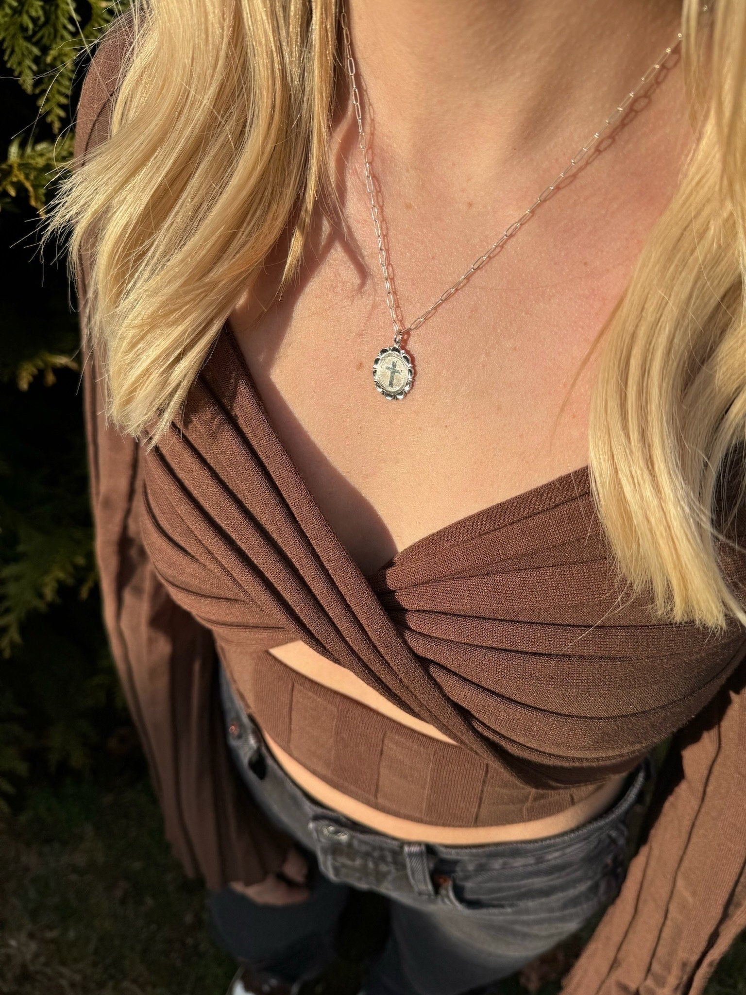 Charm Necklace with Cross Hannah May Jewelry