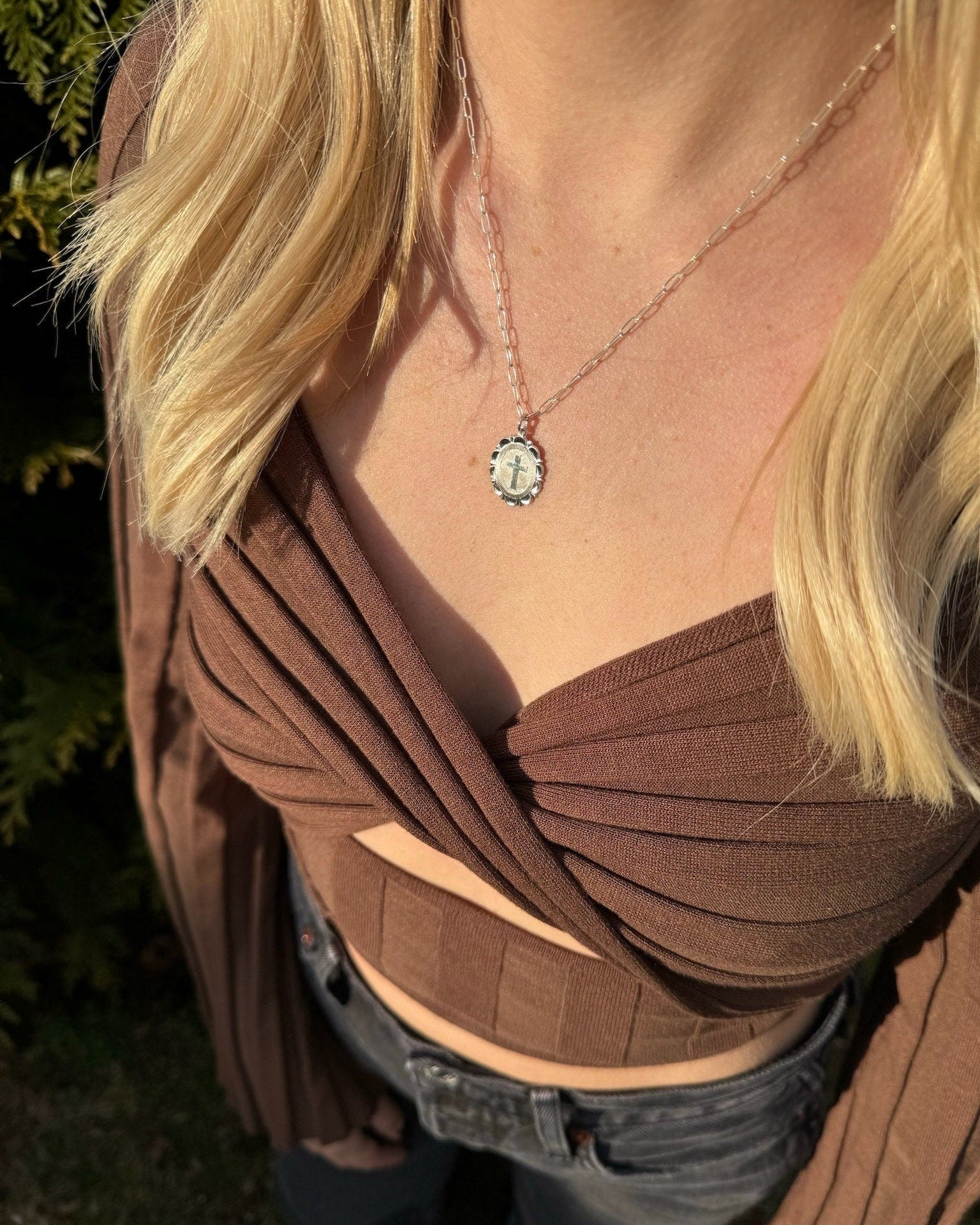 Large Gold Charm Necklace by Hannah May Jewelry