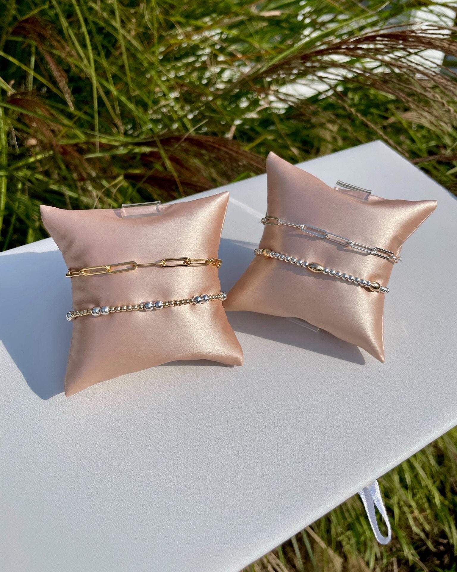 Beaded Bracelet with Ovals Hannah May Jewelry