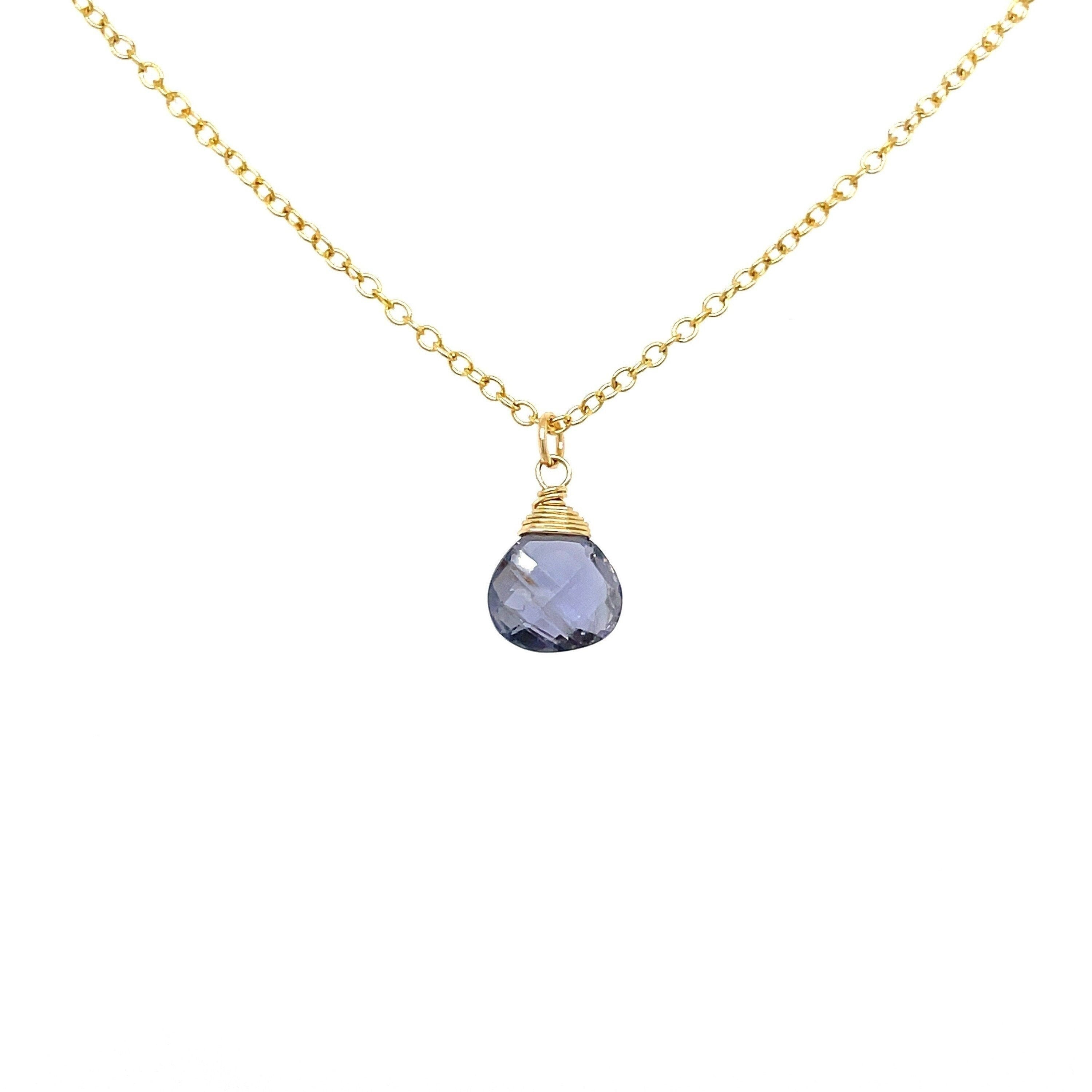 Iolite Necklace, September Birthstone Hannah May Jewelry