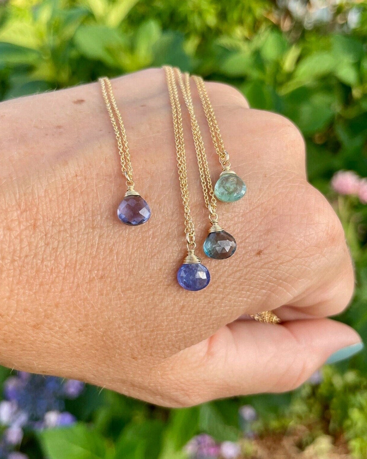 Tanzanite Necklace, December Birthstone Hannah May Jewelry