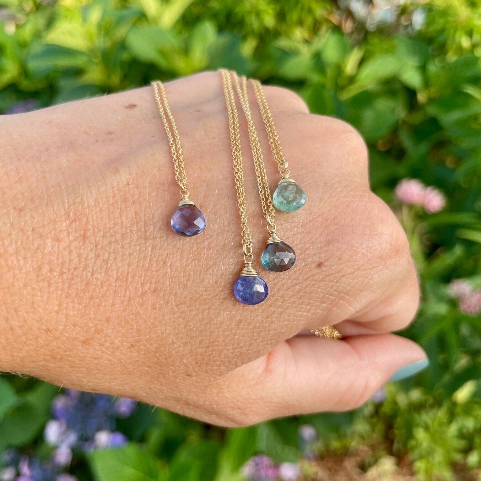 Tanzanite Necklace, December Birthstone Hannah May Jewelry