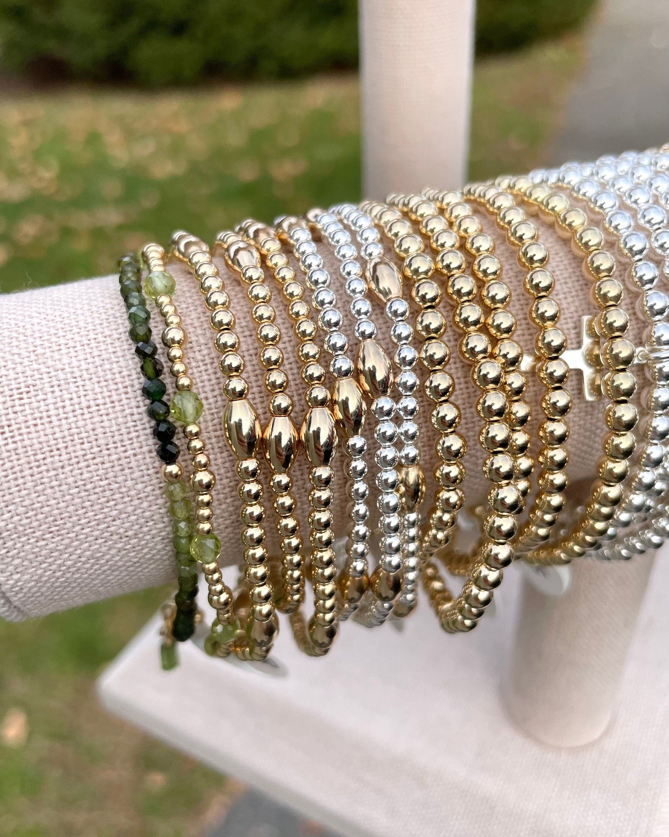 Beaded Bracelet with Ovals Hannah May Jewelry