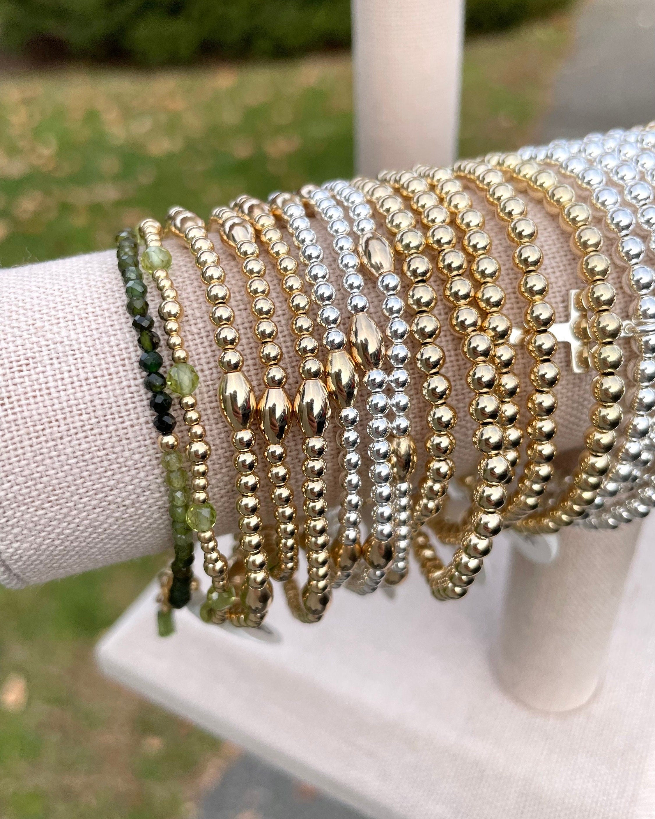 Beaded Bracelet with Ovals Hannah May Jewelry