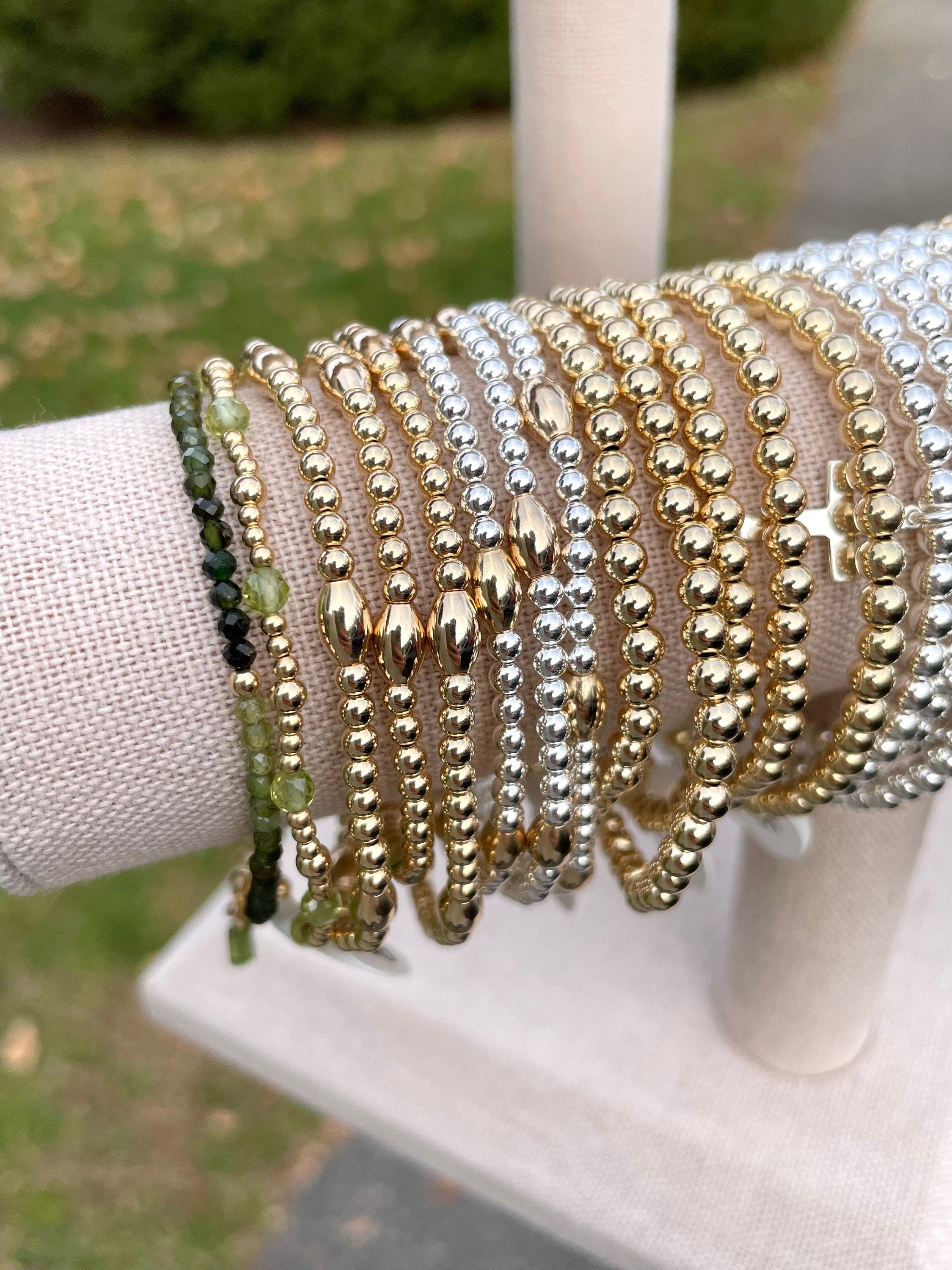 Beaded Bracelet with Ovals Hannah May Jewelry