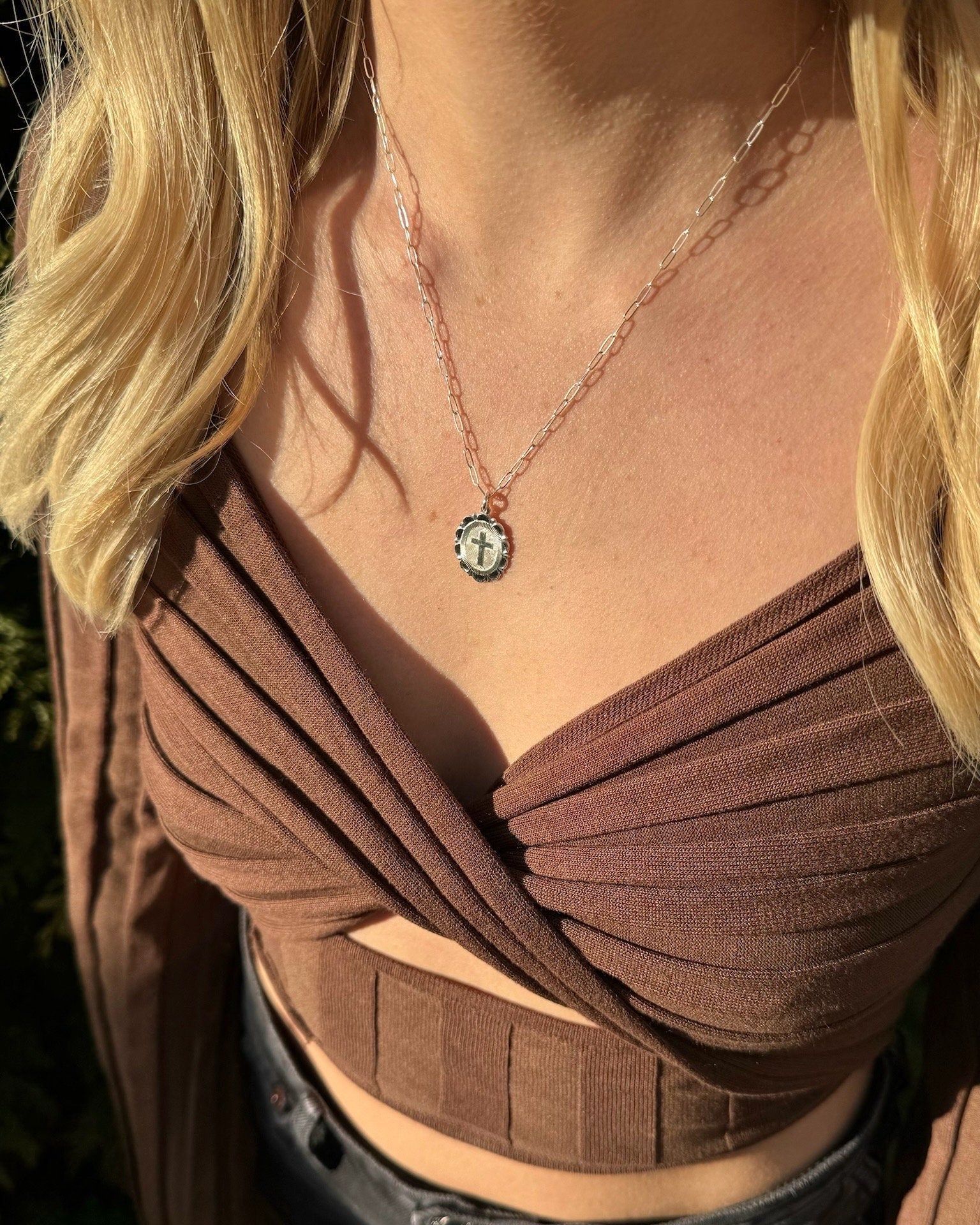 Charm Necklace with Cross Hannah May Jewelry