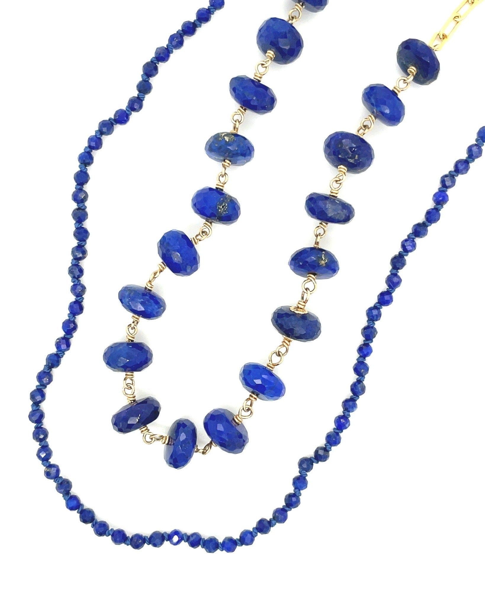 Lapis Lazuli Chain Link Necklace by Hannah May Jewelry