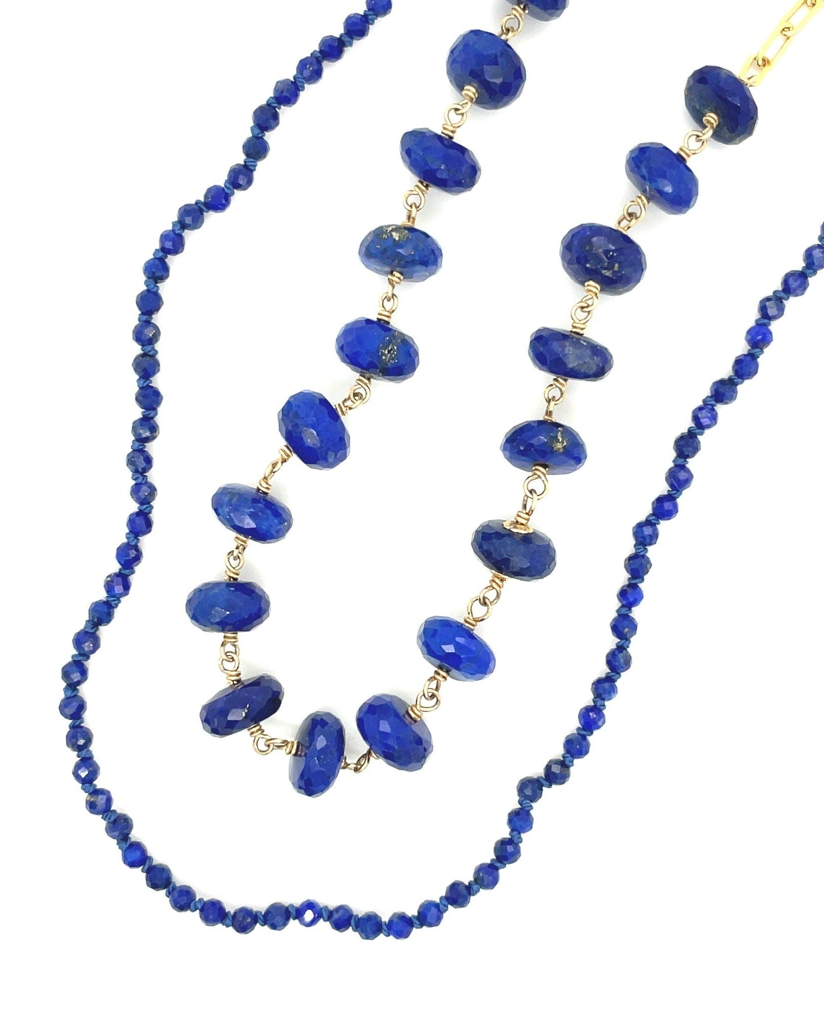 Lapis Lazuli Chain Link Necklace Hannah May Jewelry
