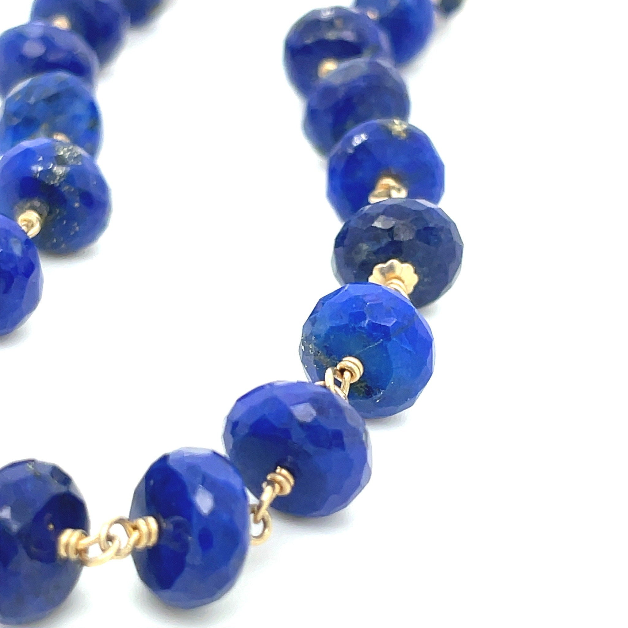 Lapis Lazuli Chain Link Necklace Hannah May Jewelry