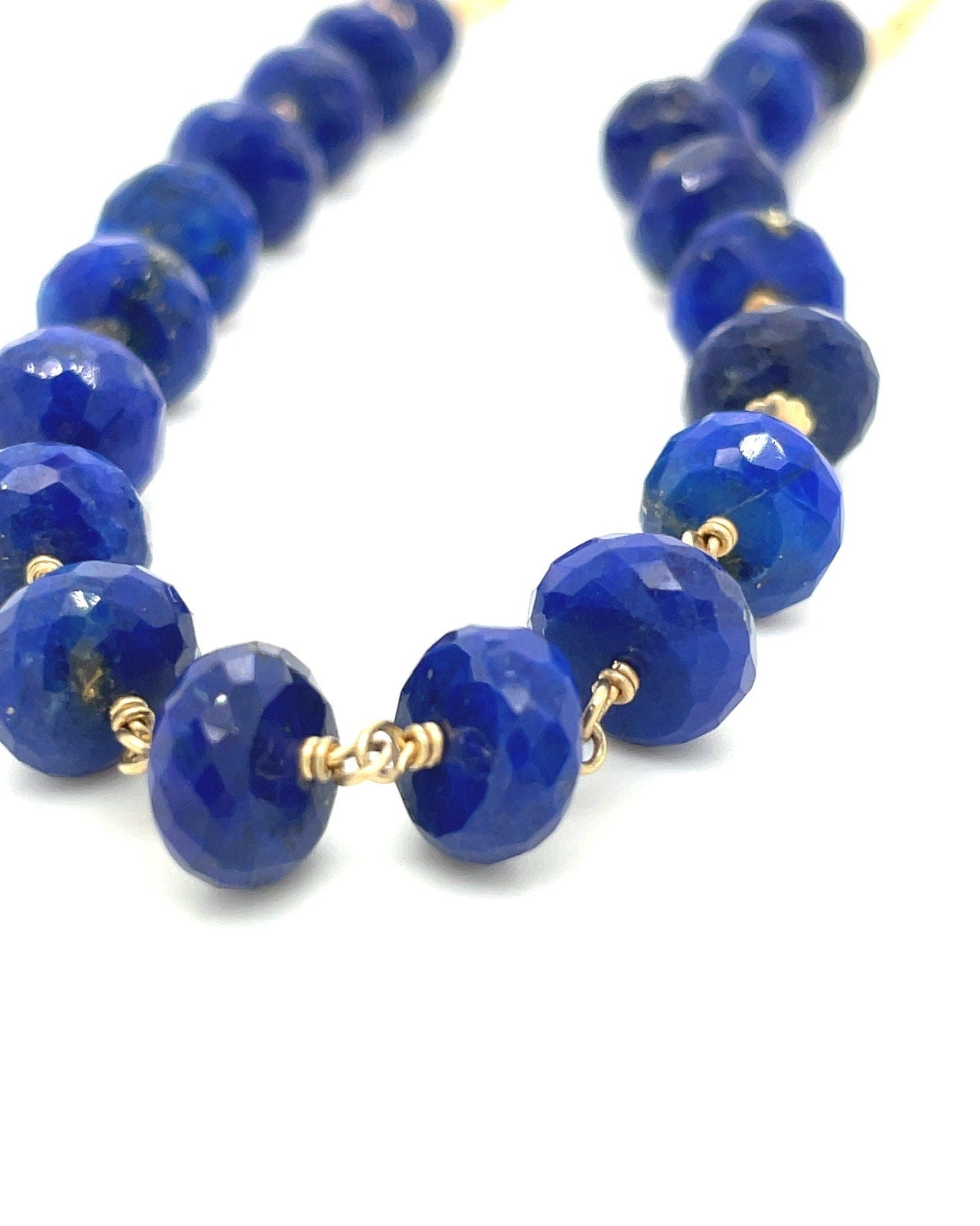 Lapis Lazuli Chain Link Necklace Hannah May Jewelry