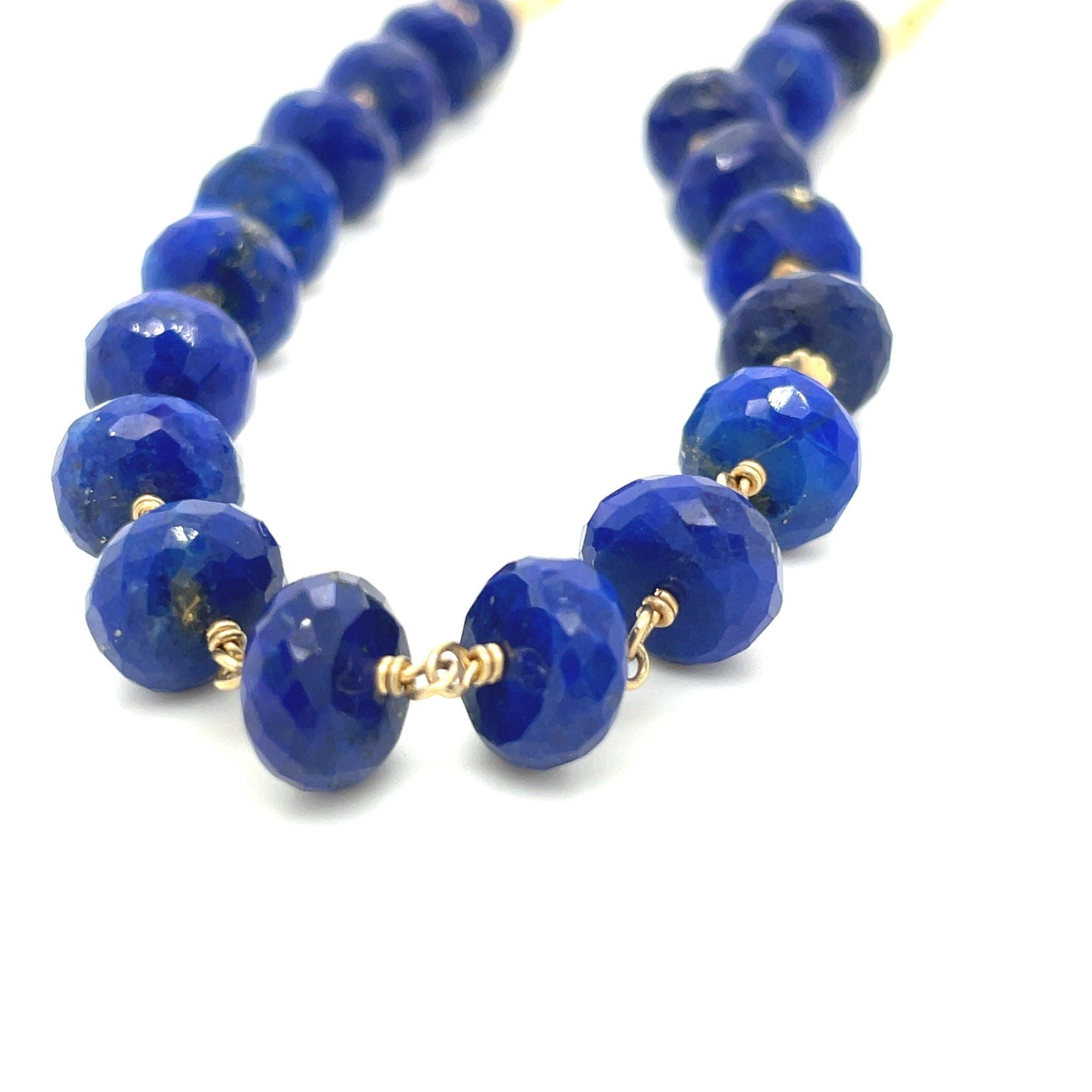 Lapis Lazuli Chain Link Necklace Hannah May Jewelry