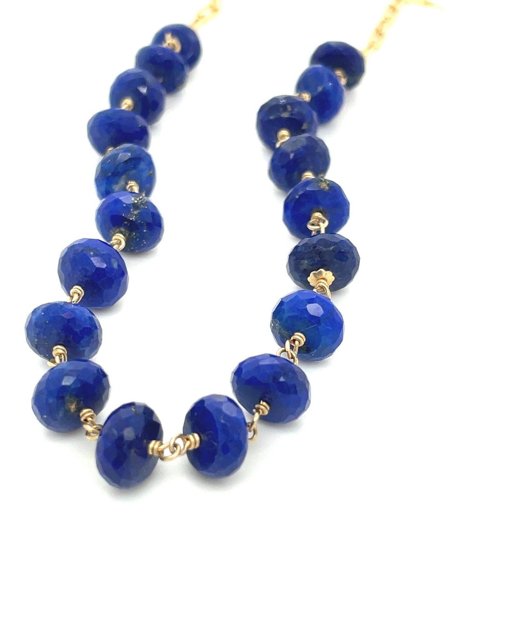 Lapis Lazuli Chain Link Necklace Hannah May Jewelry