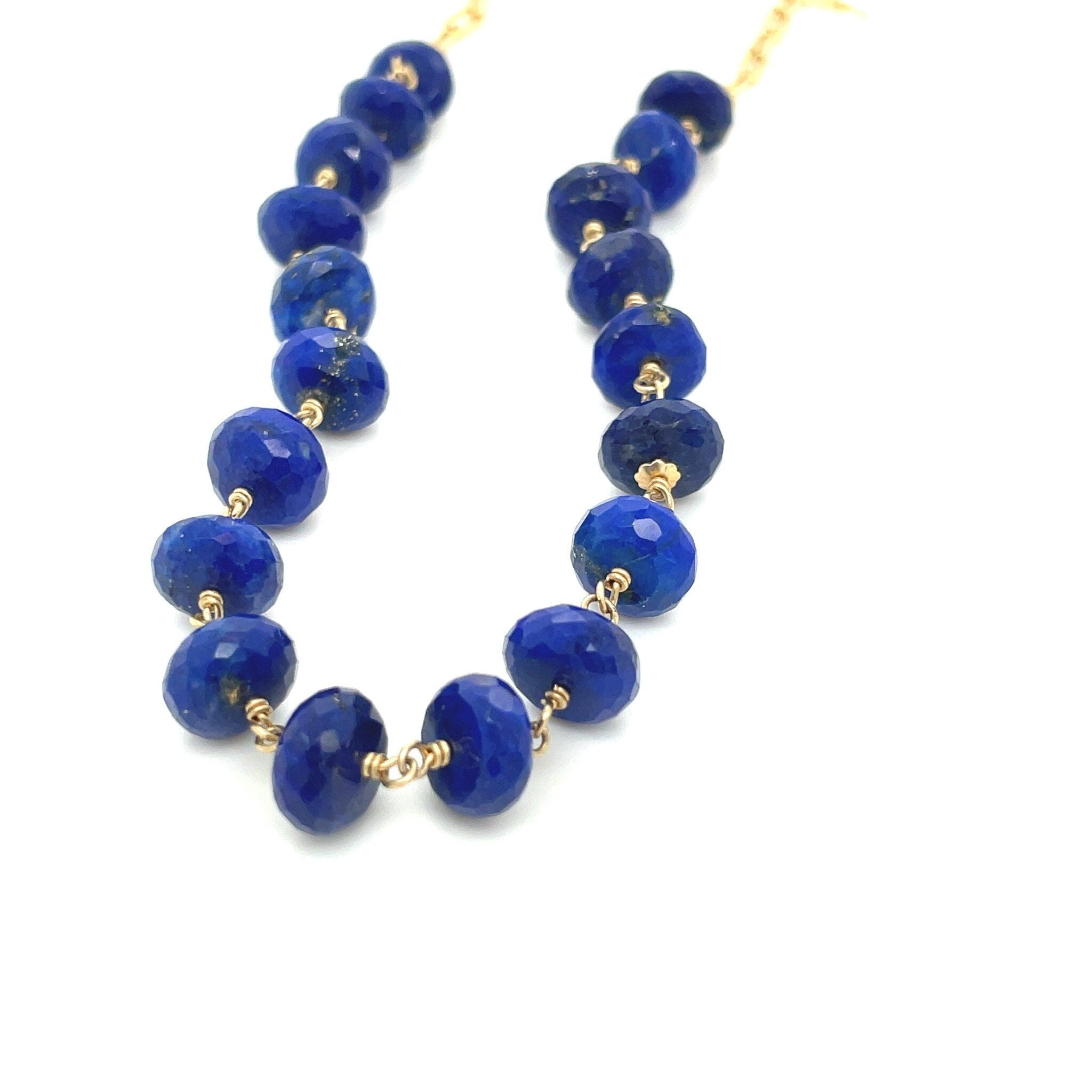 Lapis Lazuli Chain Link Necklace Hannah May Jewelry