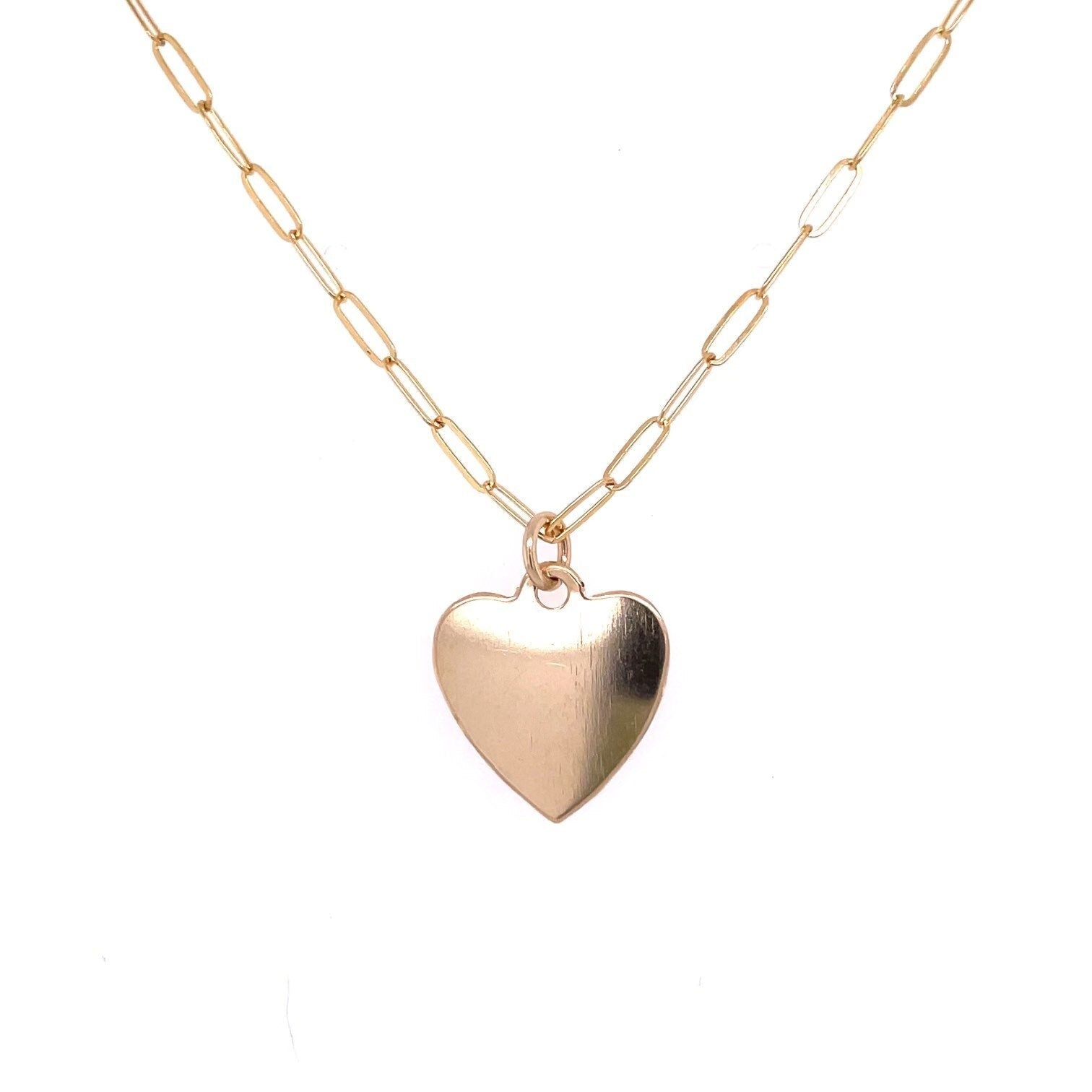 Gold Heart Charm Necklace Hannah May Jewelry