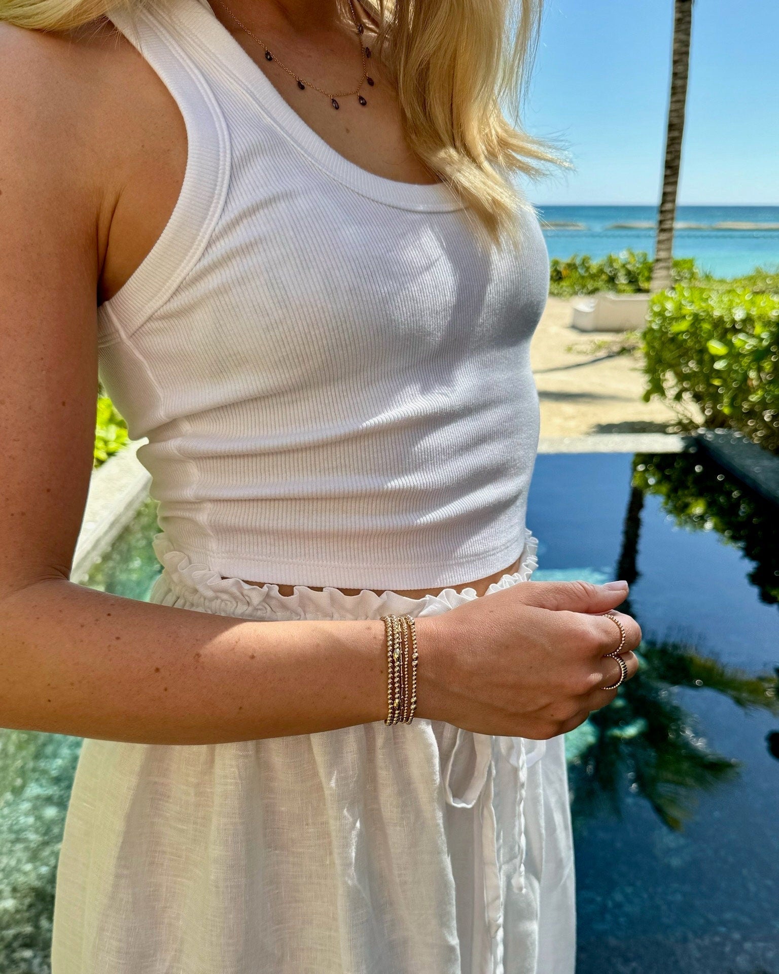 Beaded Bracelet with Ovals Hannah May Jewelry