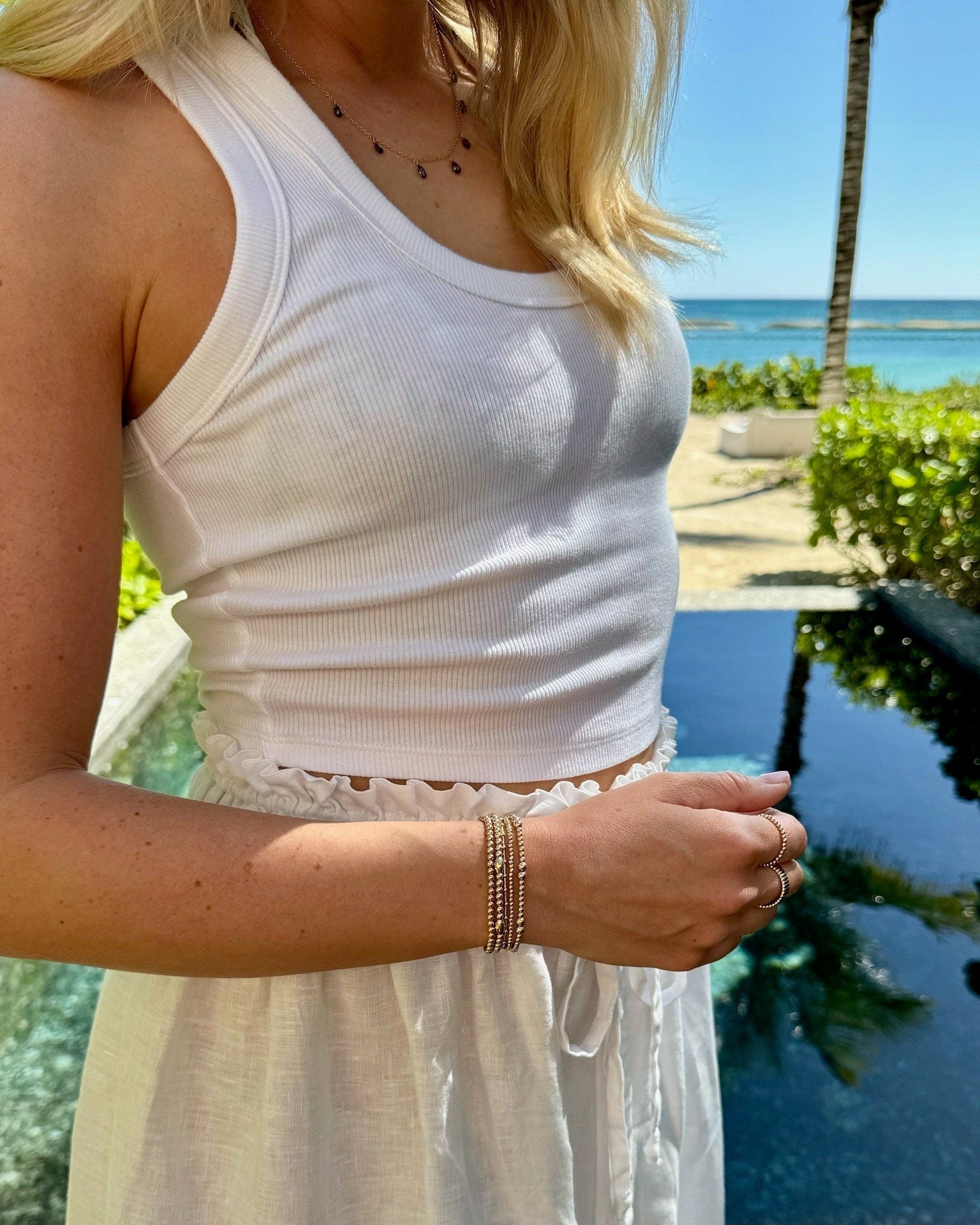 Beaded Bracelet with Ovals Hannah May Jewelry