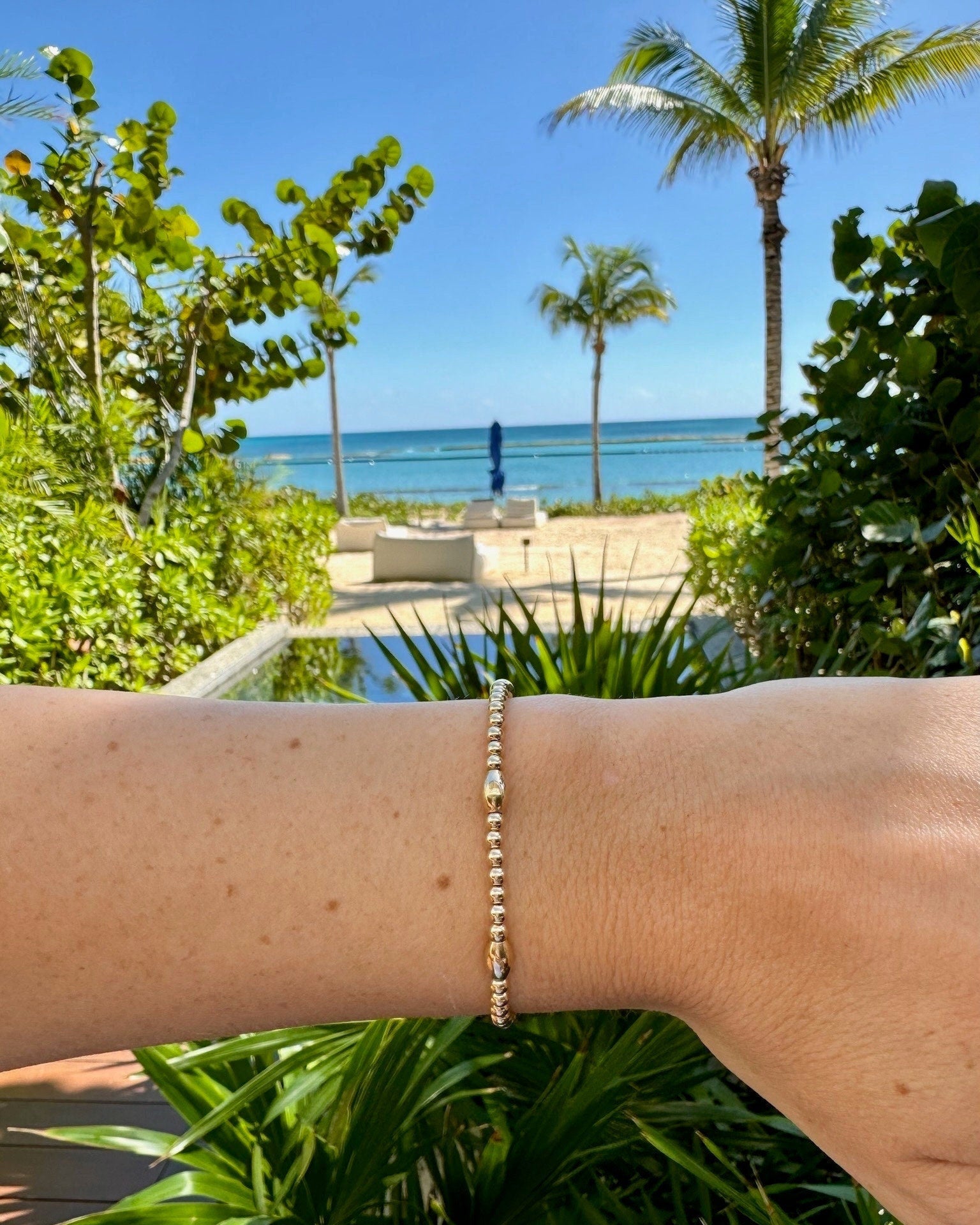Beaded Bracelet with Ovals Hannah May Jewelry