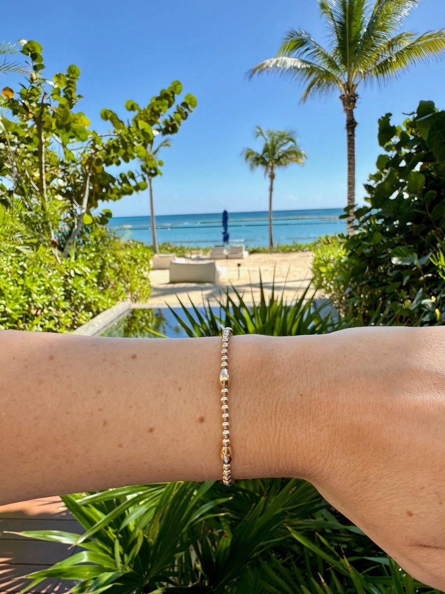 Beaded Bracelet with Ovals Hannah May Jewelry