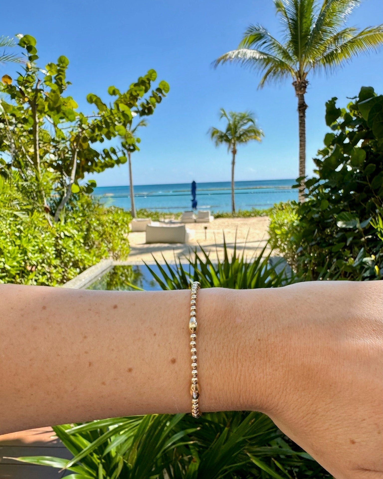 Beaded Bracelet with Ovals Hannah May Jewelry