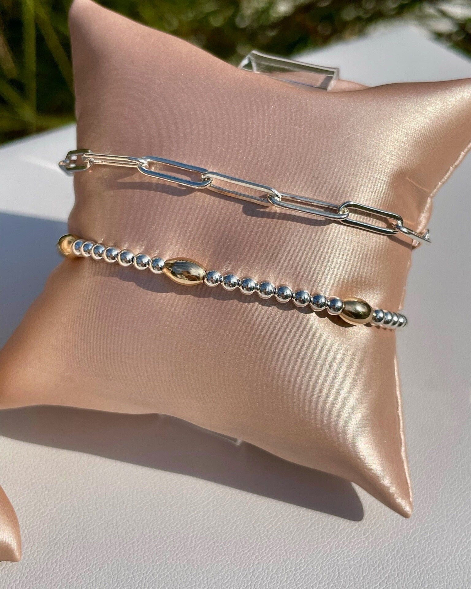 Beaded Bracelet with Ovals Hannah May Jewelry