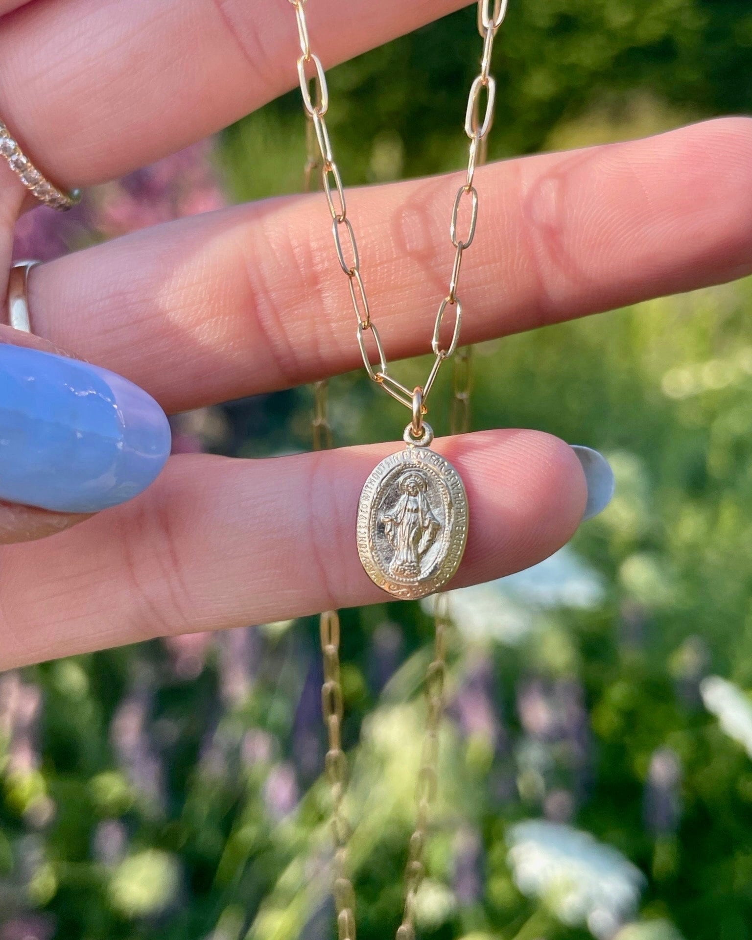 Mini Mother Mary Coin Necklace, Protection Necklace Hannah May Jewelry