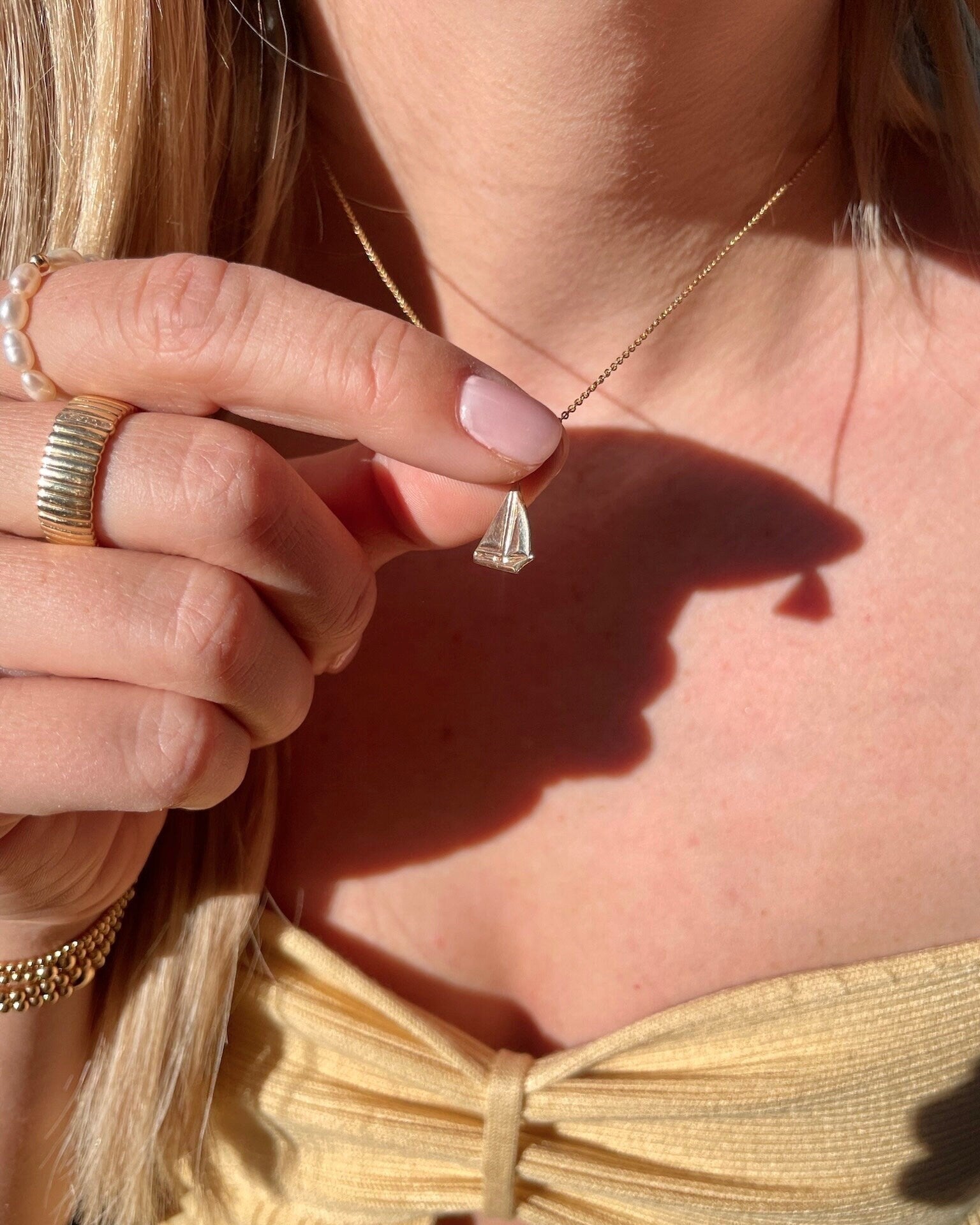 Small Gold Charm Necklace by Hannah May Jewelry