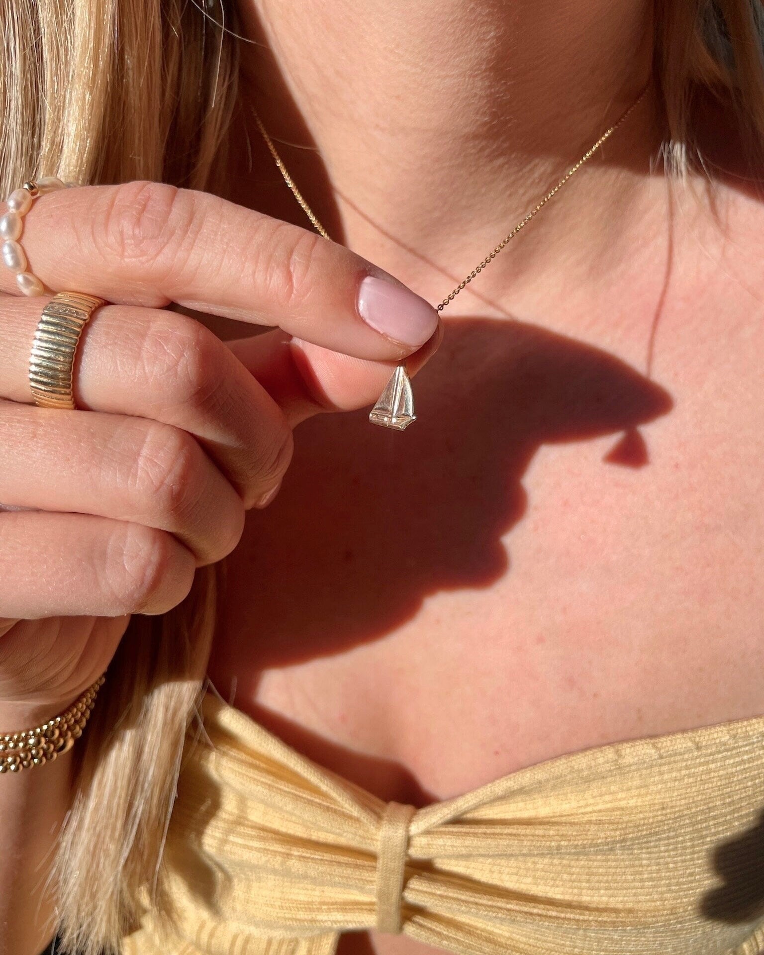 Small Gold Charm Necklace by Hannah May Jewelry