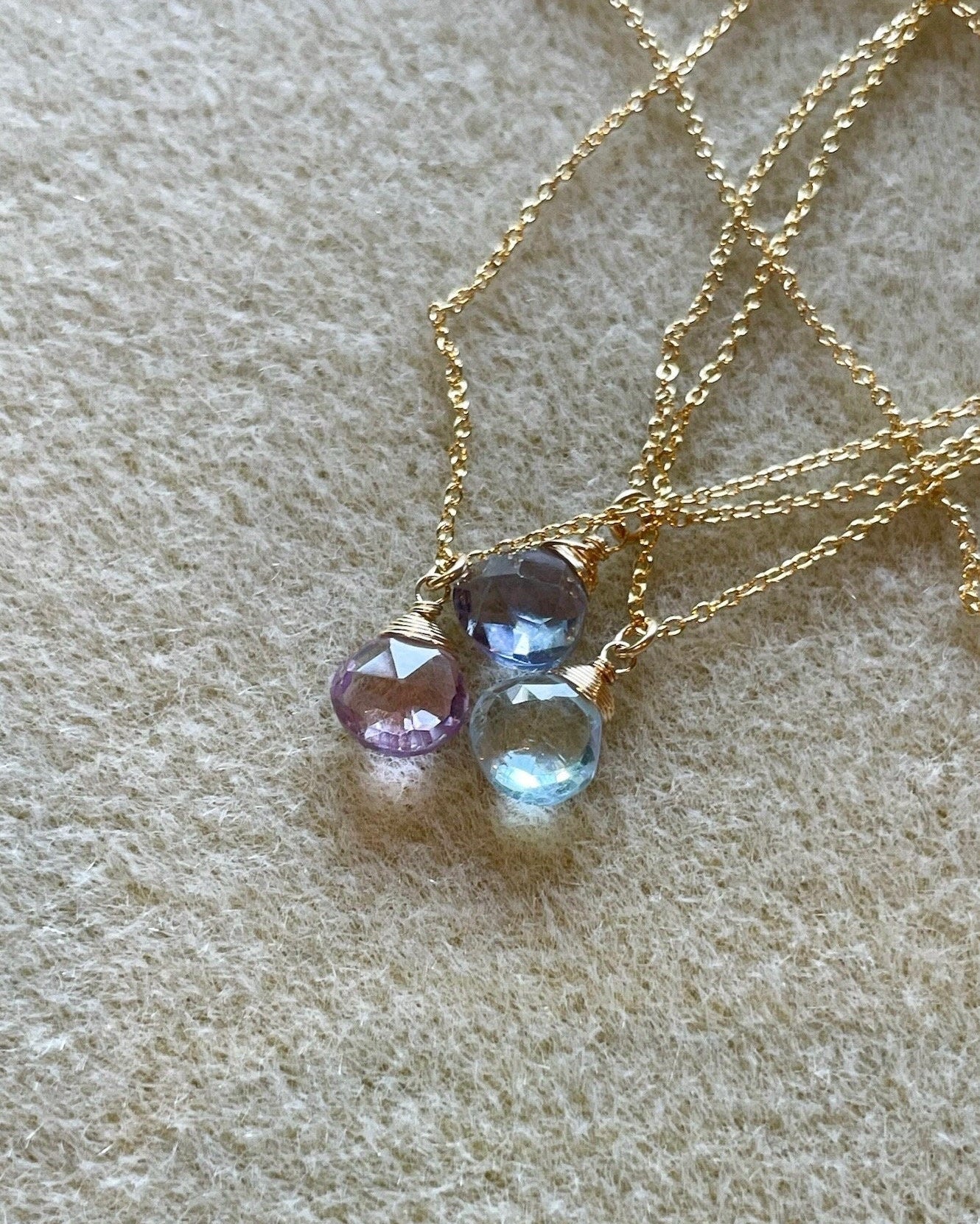 Blue Topaz Necklace, December Birthstone Hannah May Jewelry