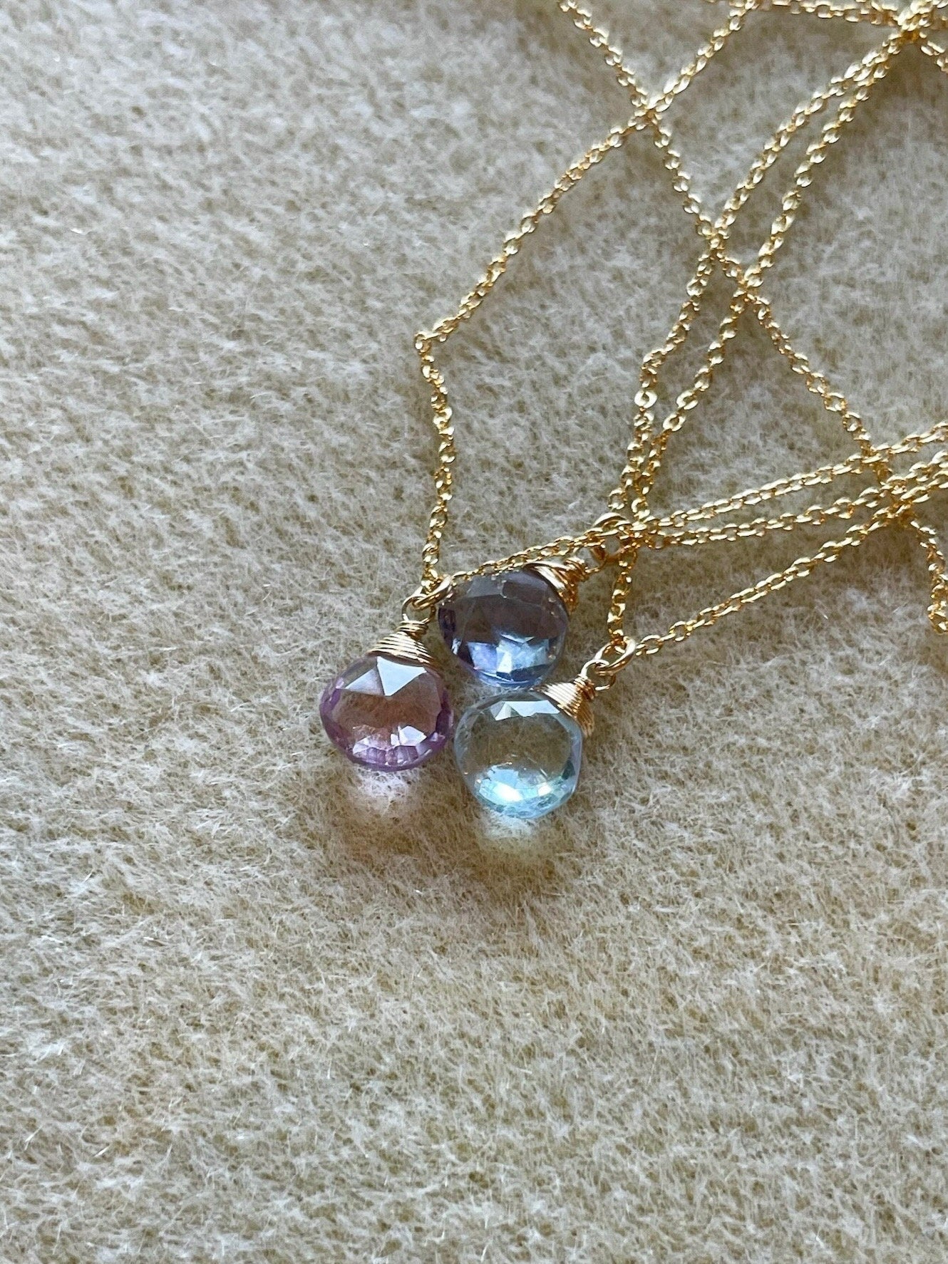 Blue Topaz Necklace, December Birthstone Hannah May Jewelry