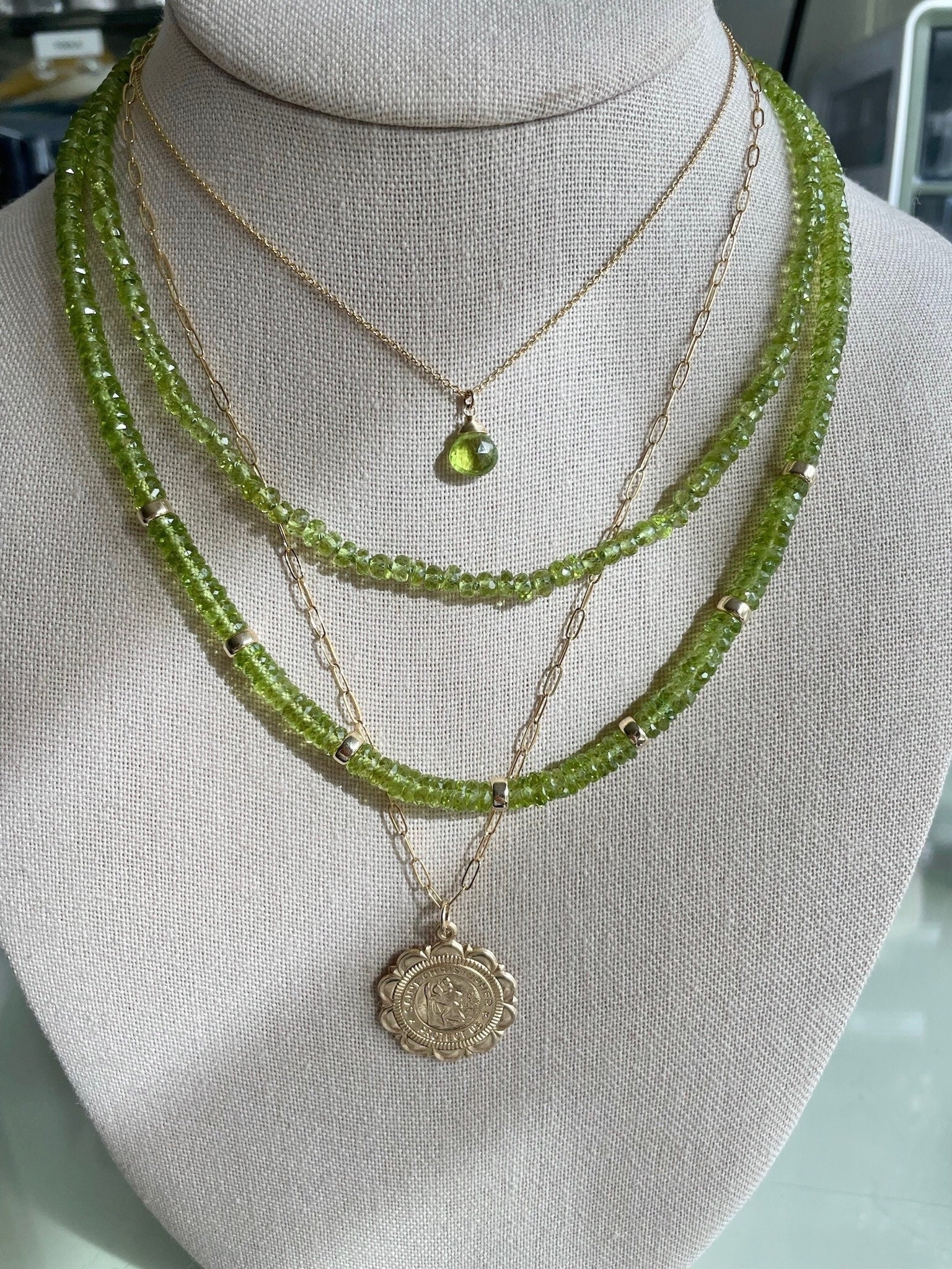 Peridot Necklace, August Birthstone Hannah May Jewelry
