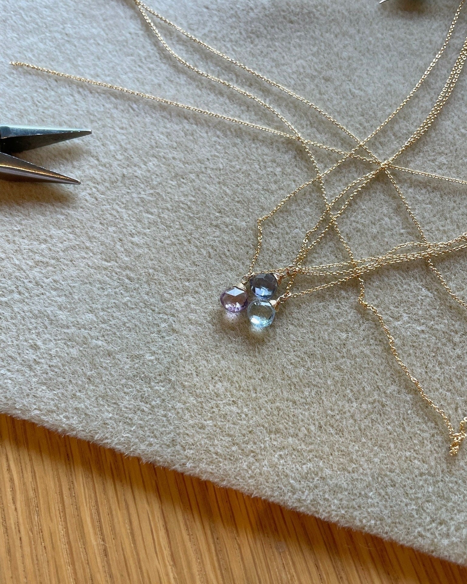 Iolite Necklace, September Birthstone Hannah May Jewelry