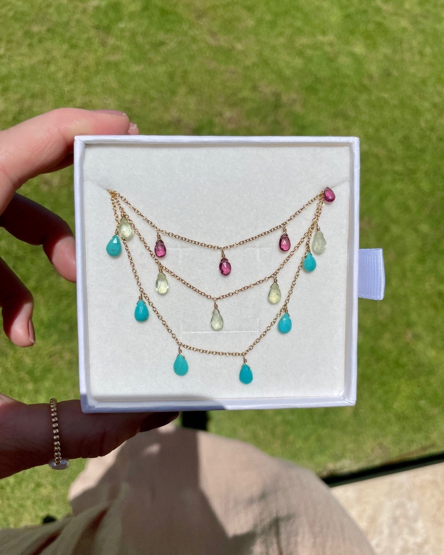 Cleopatra Gemstone Necklace by Hannah May Jewelry