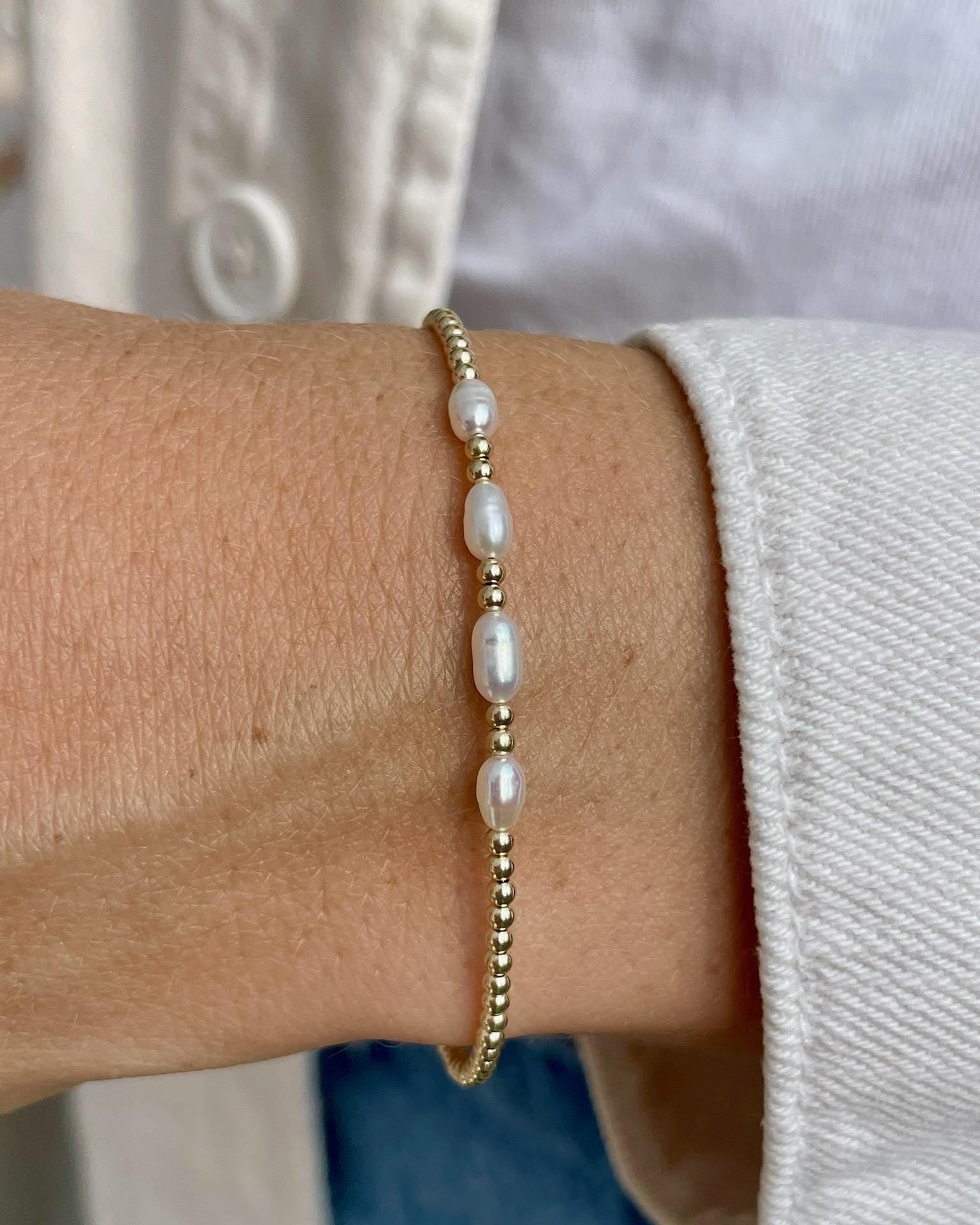 Beaded Rice Pearl Bracelet Hannah May Jewelry